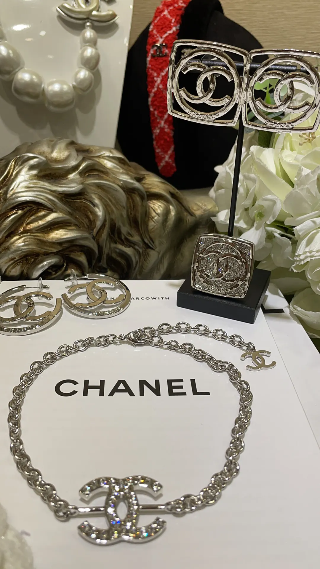 Chanel 银色 项链
