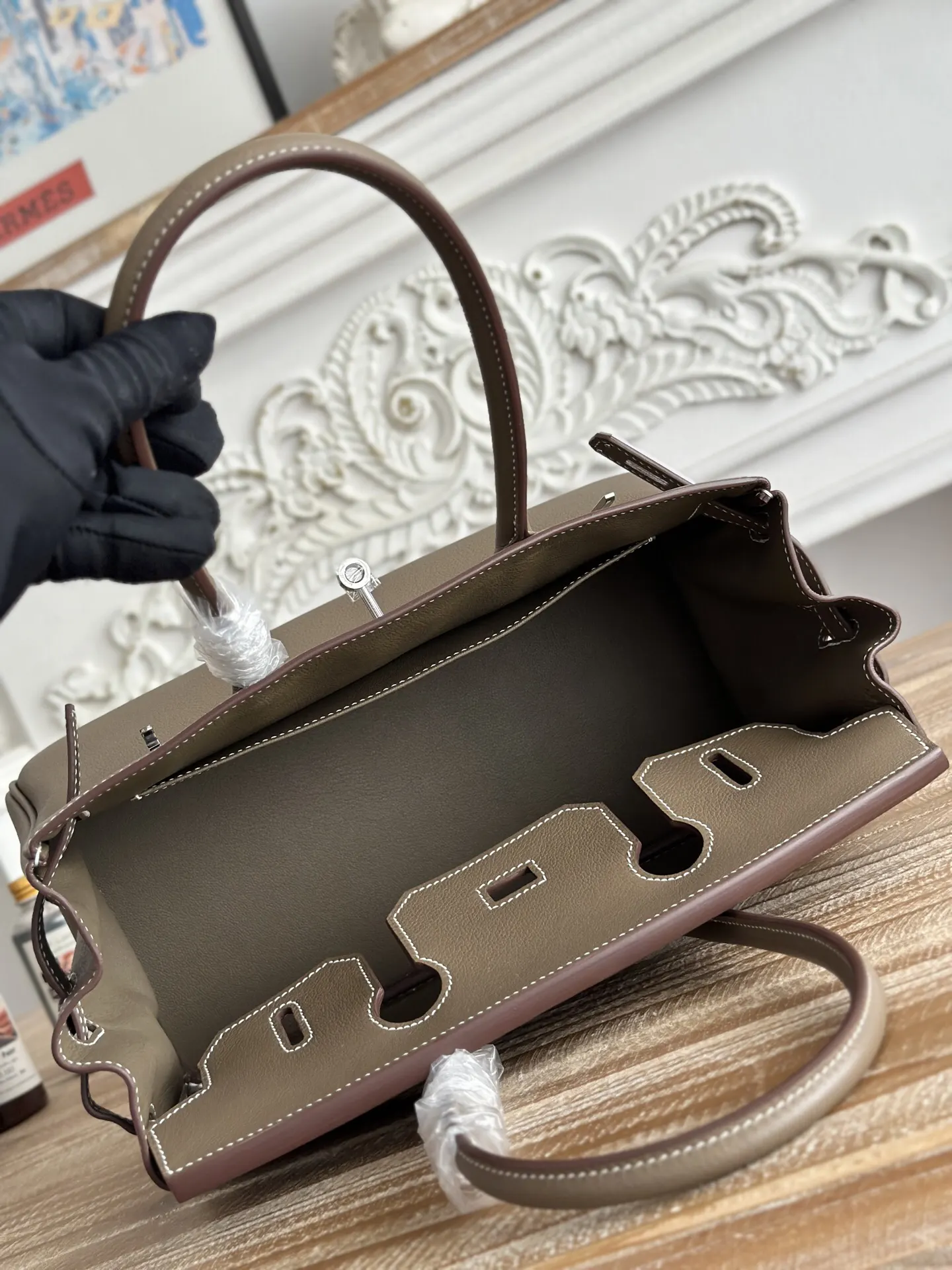 Hermès Birkin 大像灰 单肩包 29cm