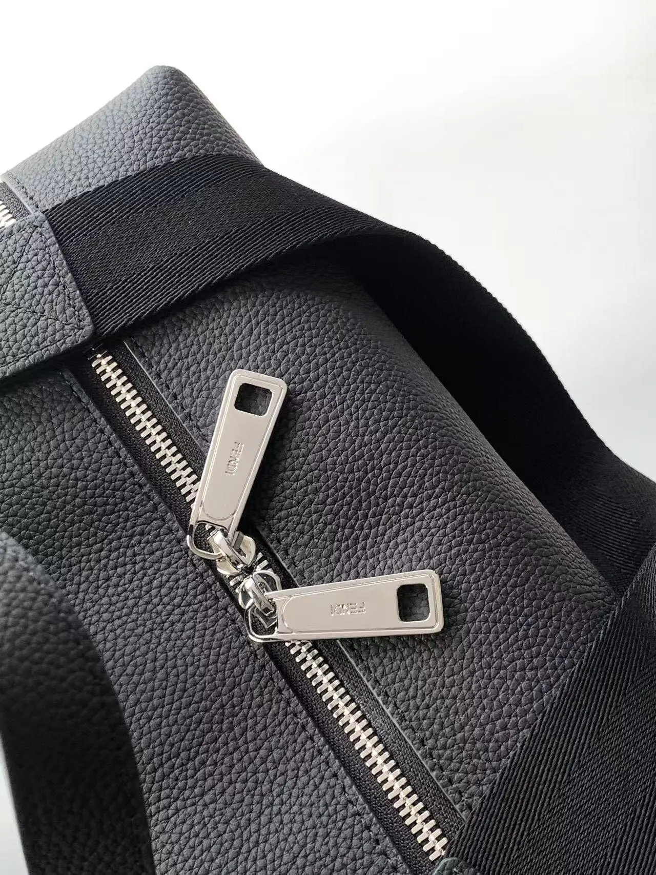 Black Silver Backpack