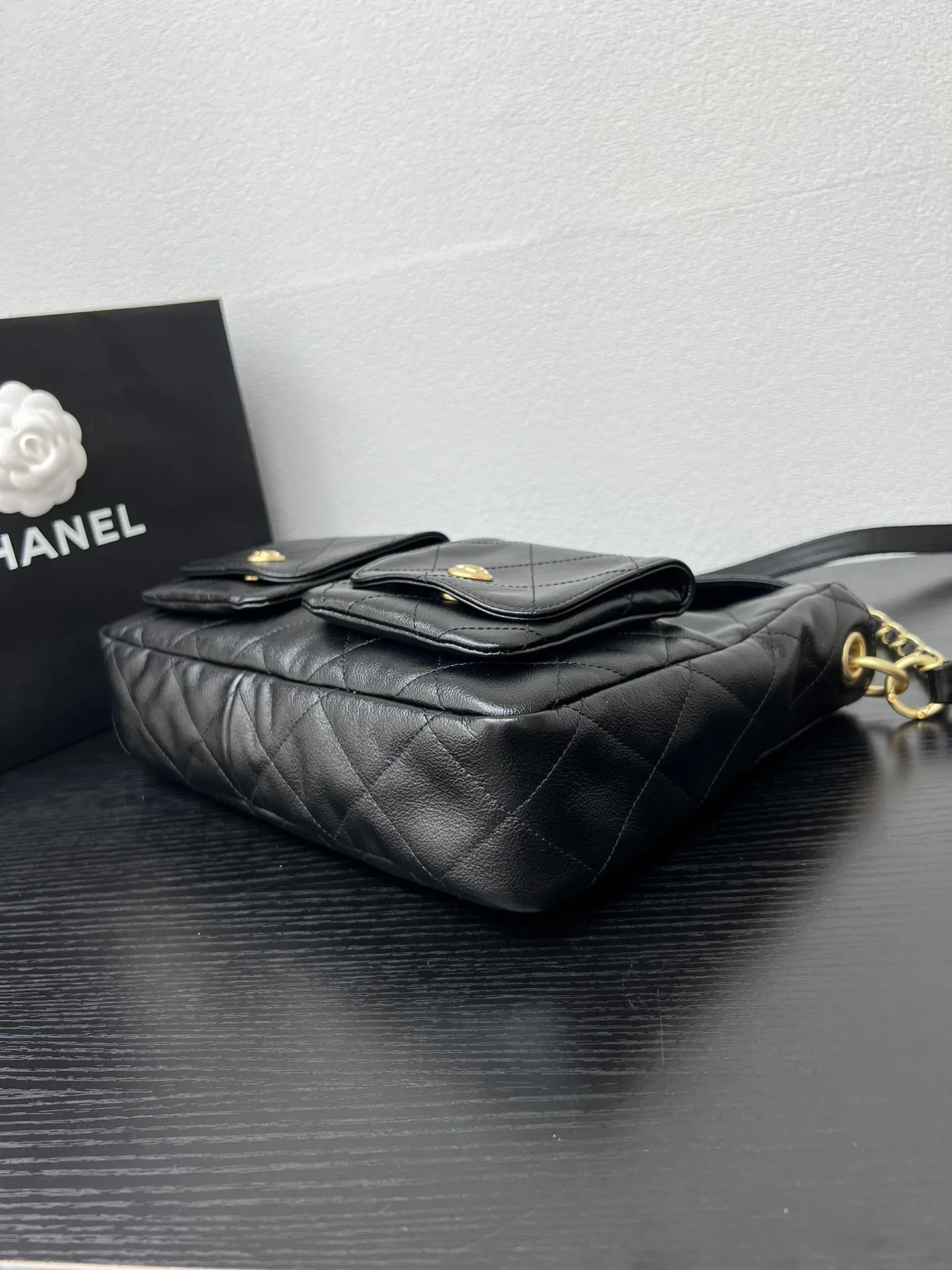 Chanel Cowhide Hobo Underarm Bag One Shoulder Back