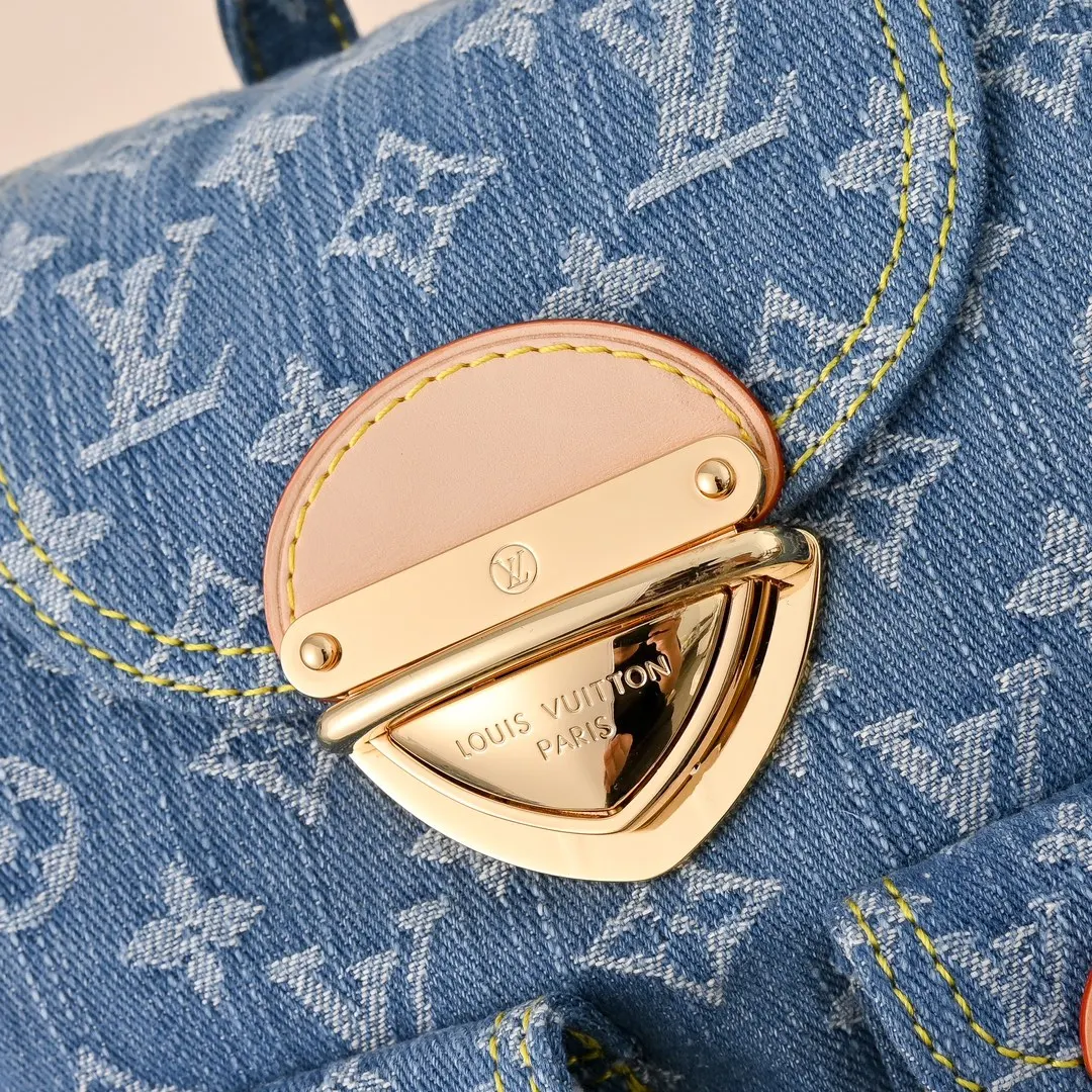 Blue Monogram Backpack Canvas