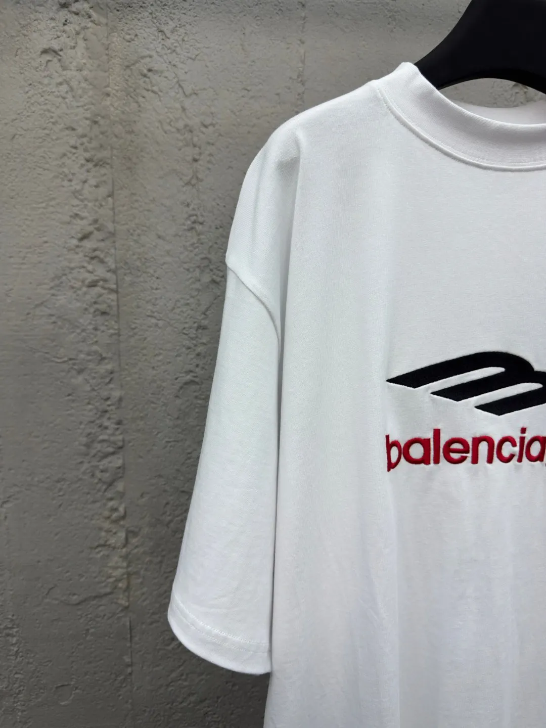 Balenciaga White Cotton Logo Short Sleeve T-Shirt Street