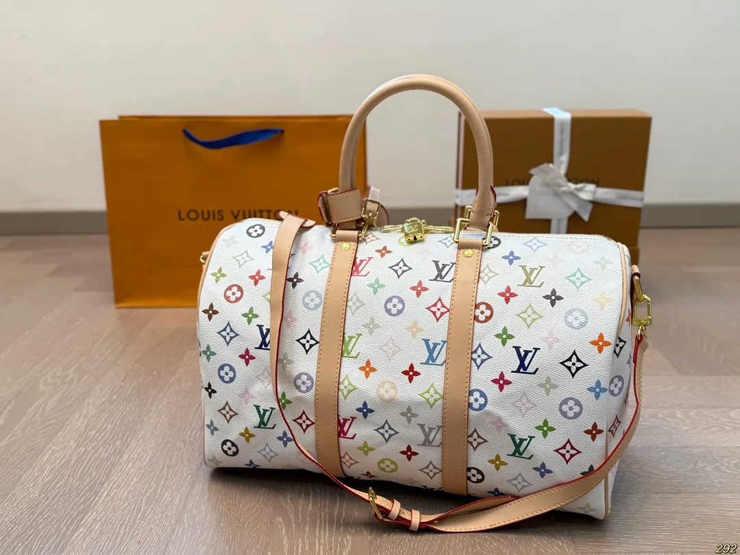 LV Keepall 村上隆联名系列 旅行袋 旅行包 大容量旅行款