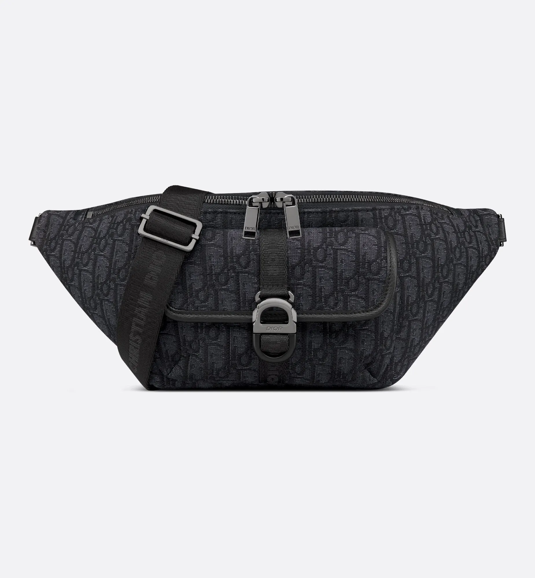 Black Beige Belt Bag Casual Fashion Leather