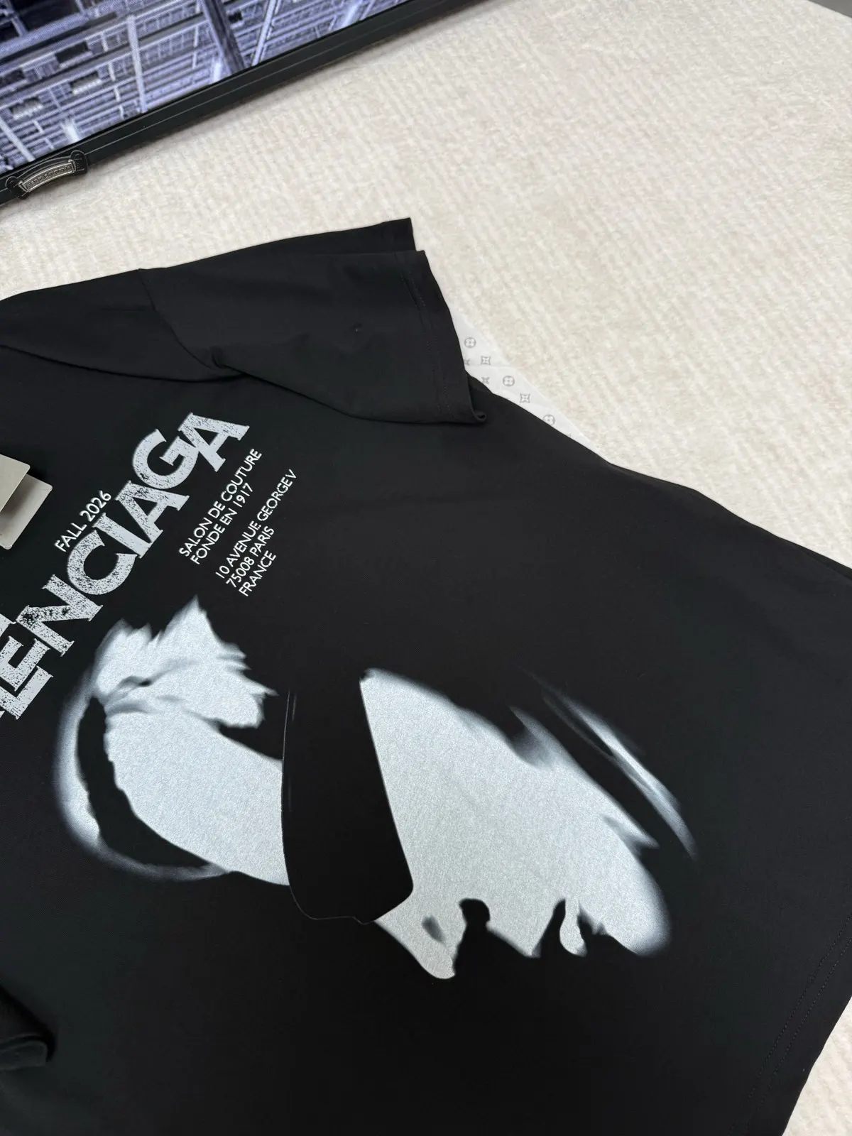 Balenciaga 圖案T恤 黑色(數字4) Balenciaga 圖案T恤 黑色(數字4)
