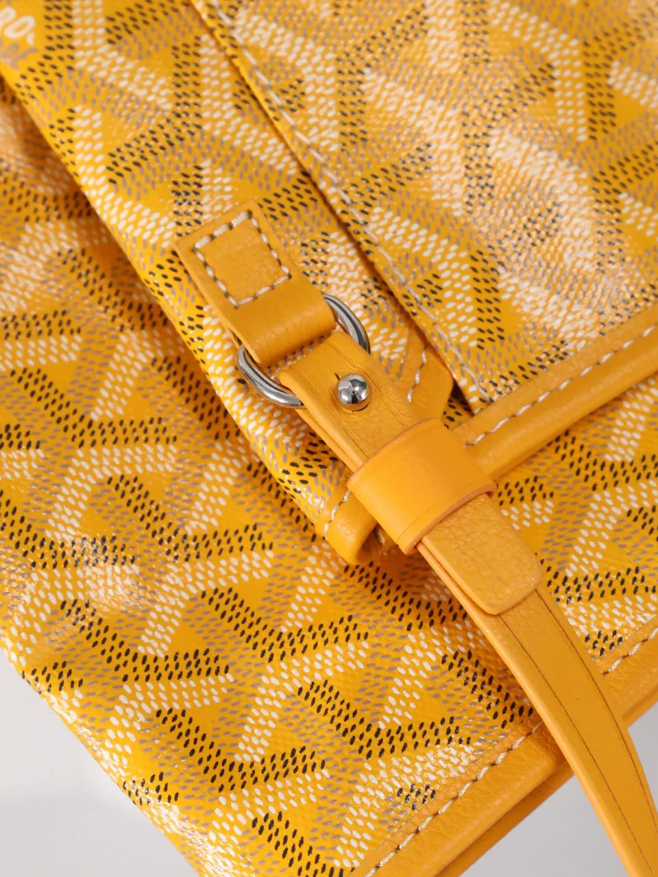 Goyard Yellow Hobo Shoulder Bag Vintage Canvas