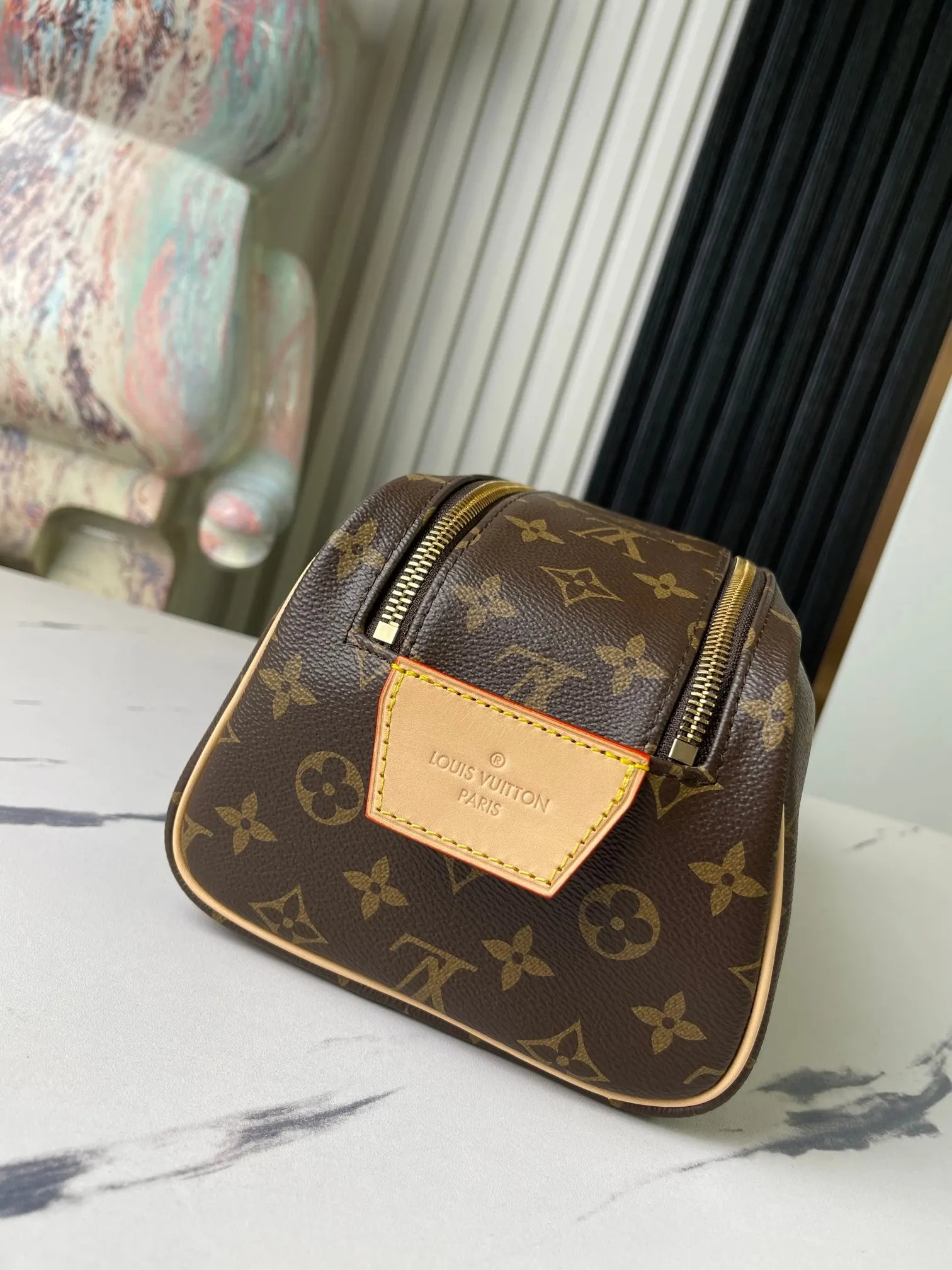 Louis Vuitton Monogram Cosmetic Pouch Leather