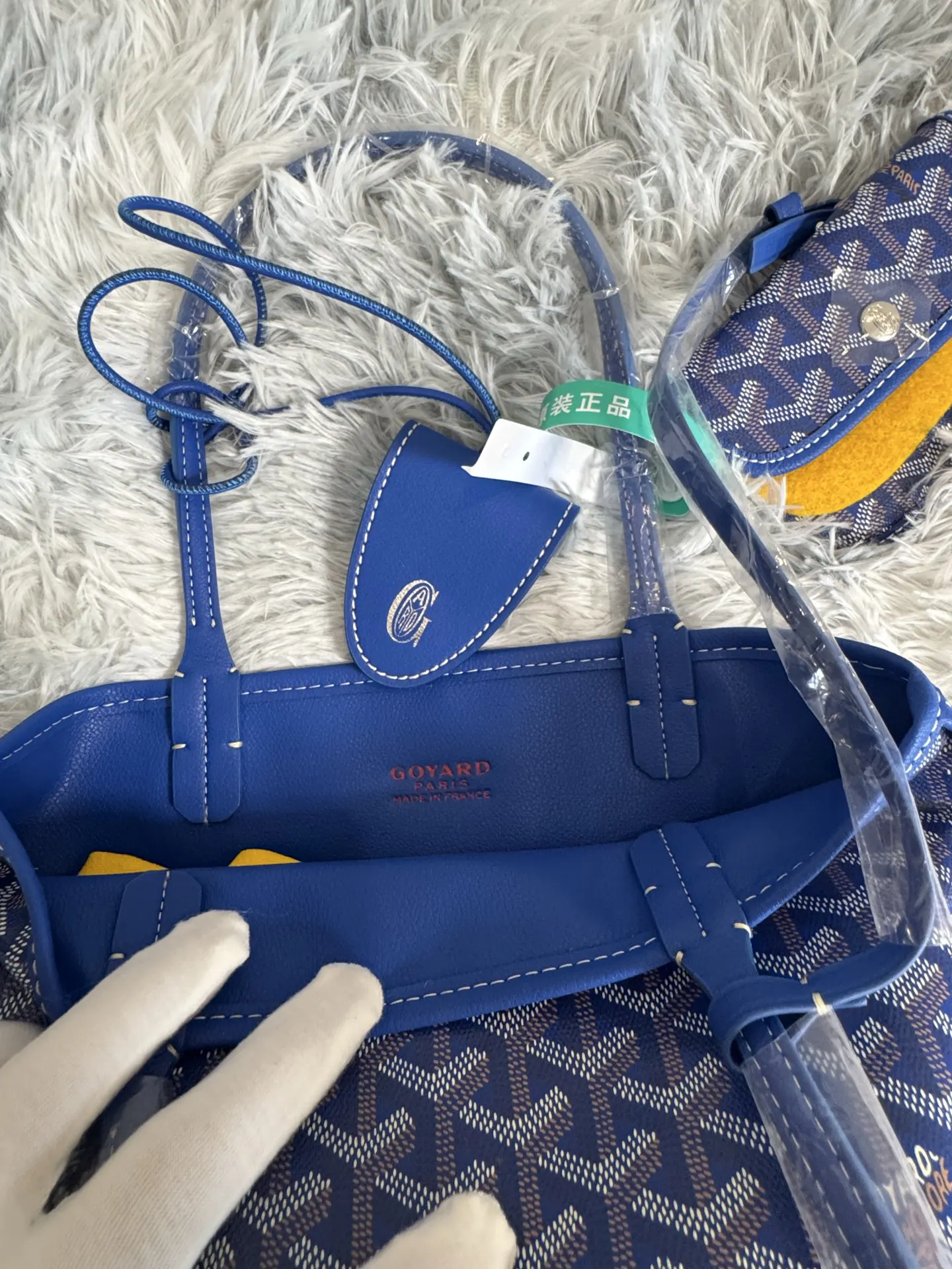 Blue Tote Bag Leather Image 9 Blue Tote Bag Leather Image 9