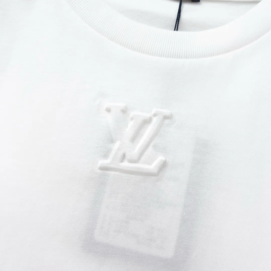 Louis Vuitton 白色 Logo 纯棉 短袖T恤