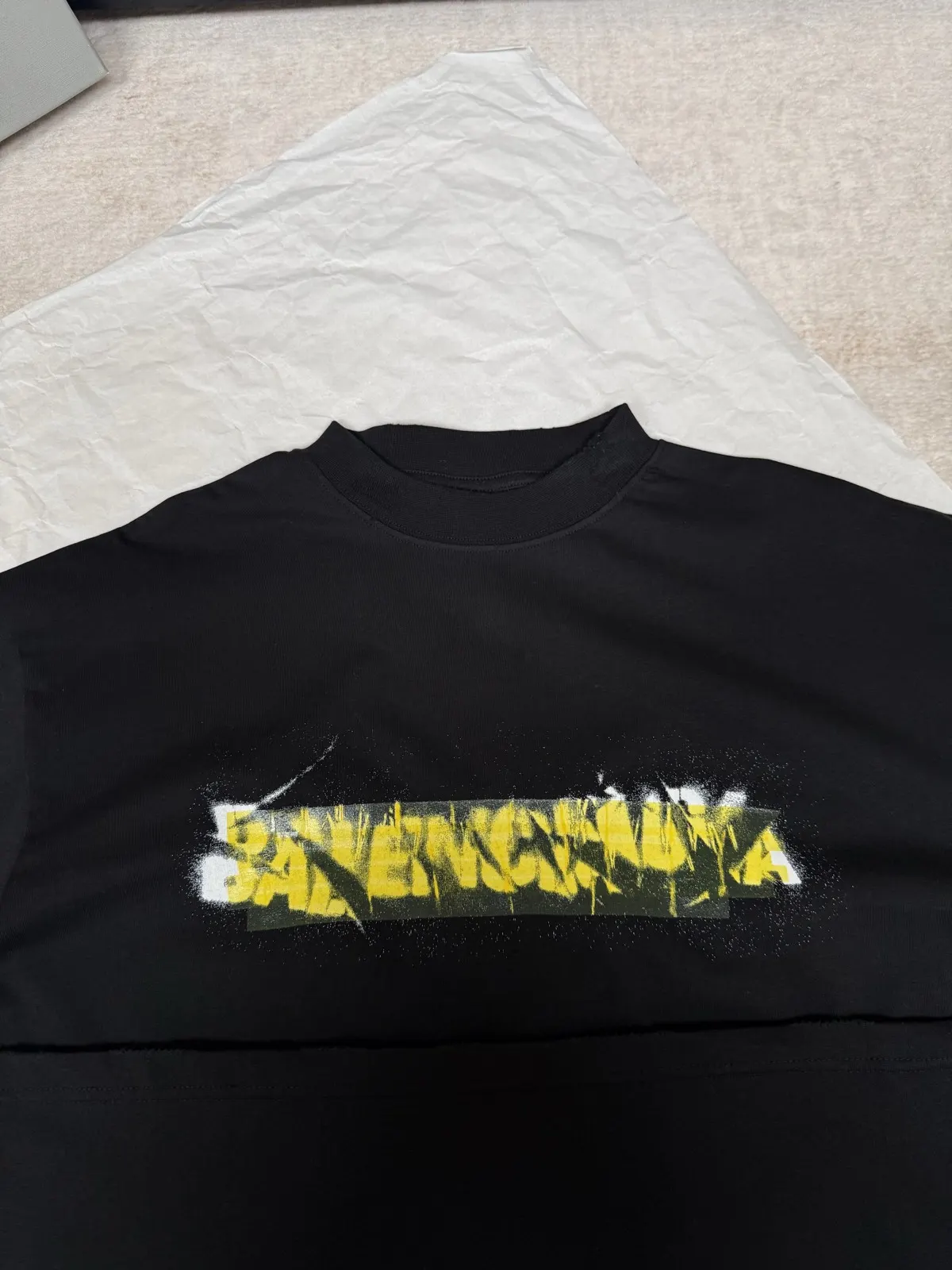 Balenciaga 黑色 Logo 短袖T恤