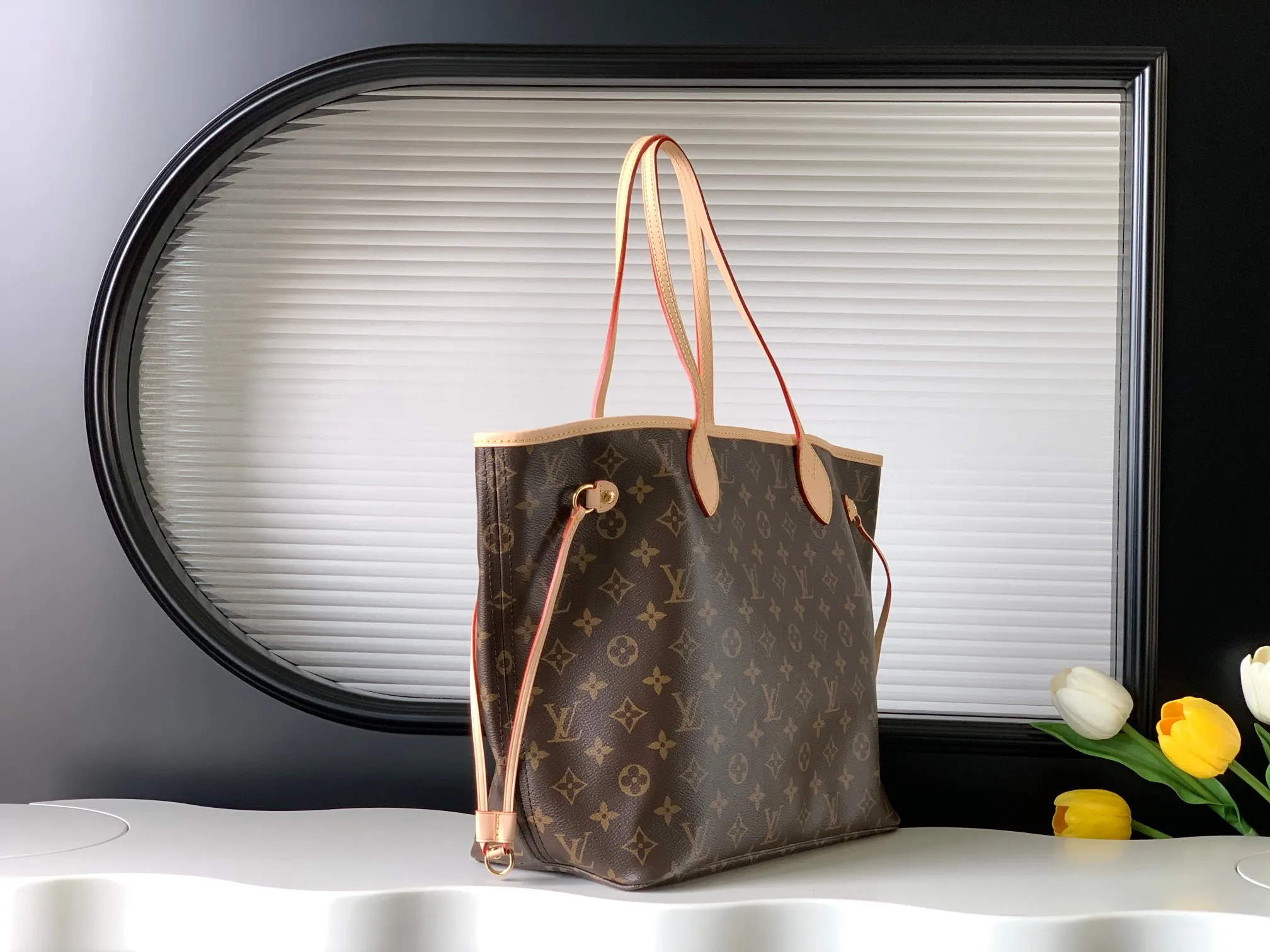 Louis Vuitton Gold Monogram Clutch Bag Leather
