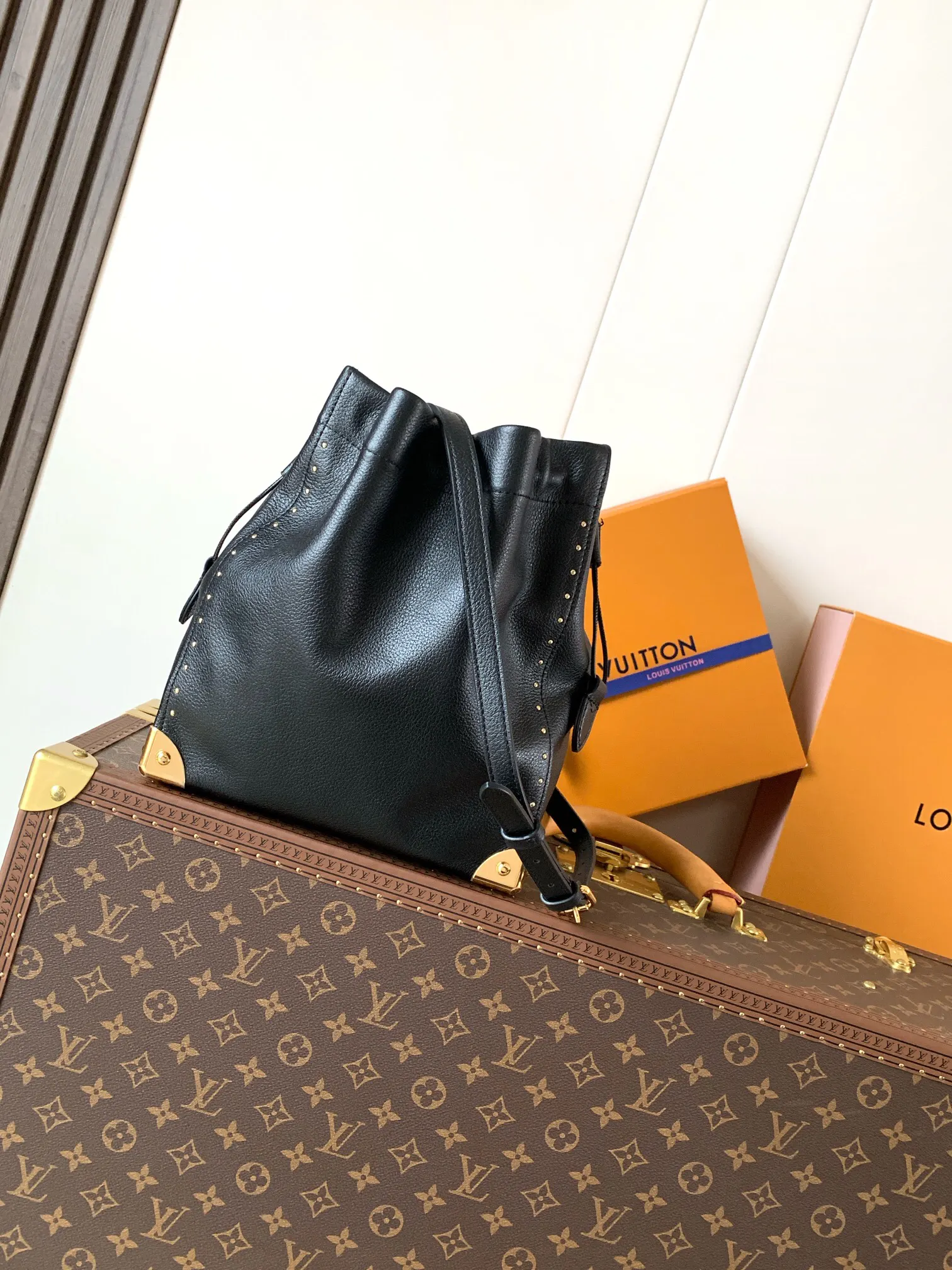 Black Brown Chain Bag Leather
