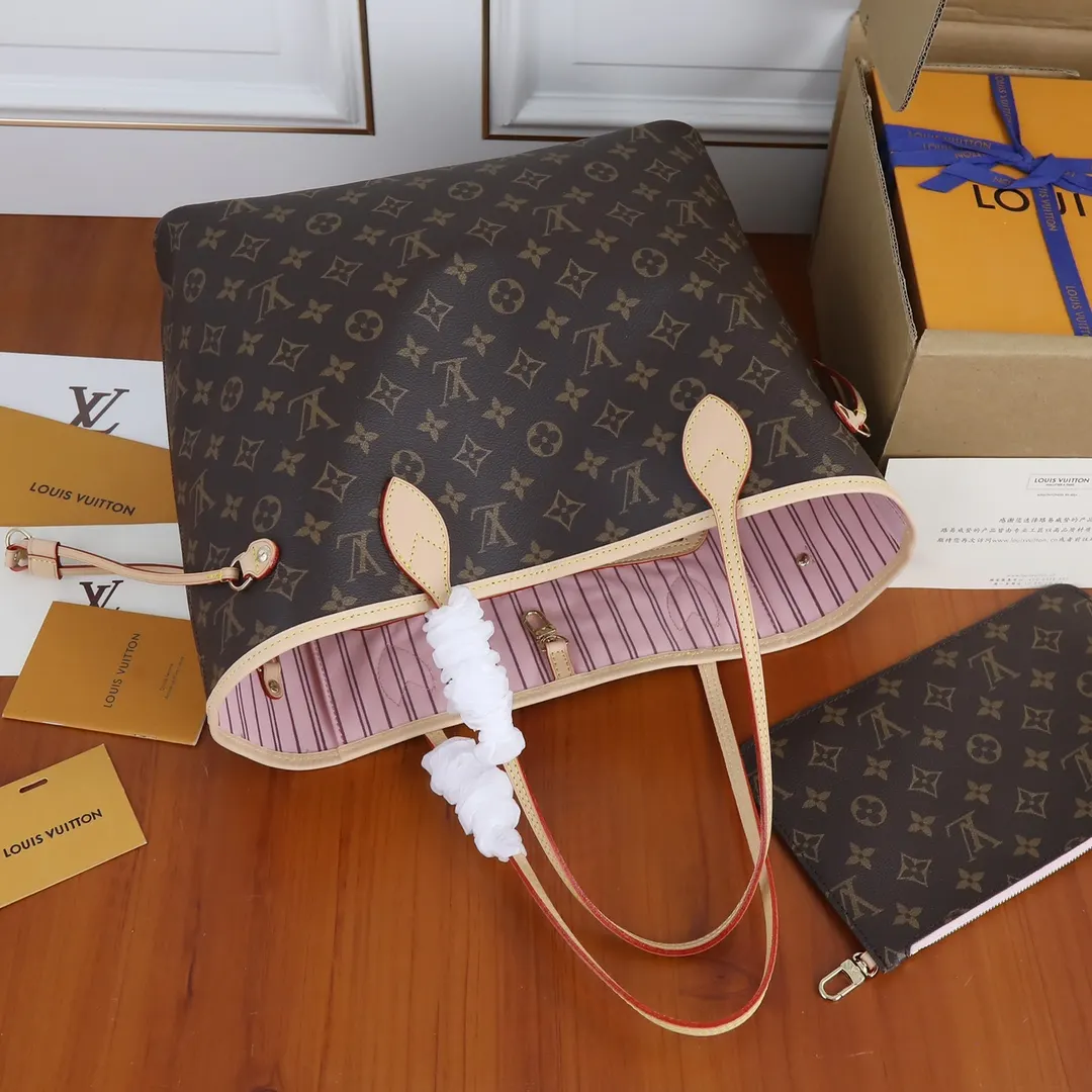 LV Neverfull 帆布 手拿包 精致手拿款