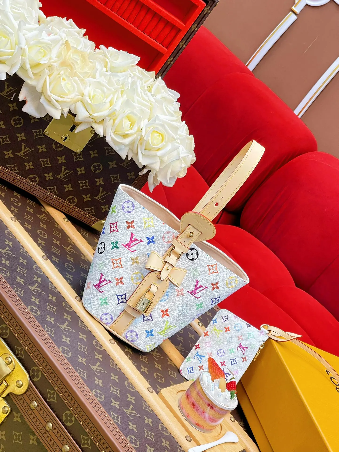 LV 牛皮 斜背包 輕便斜挎款