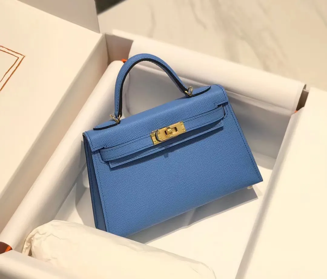 Hermès Constance 天空蓝 斜挎包 19cm