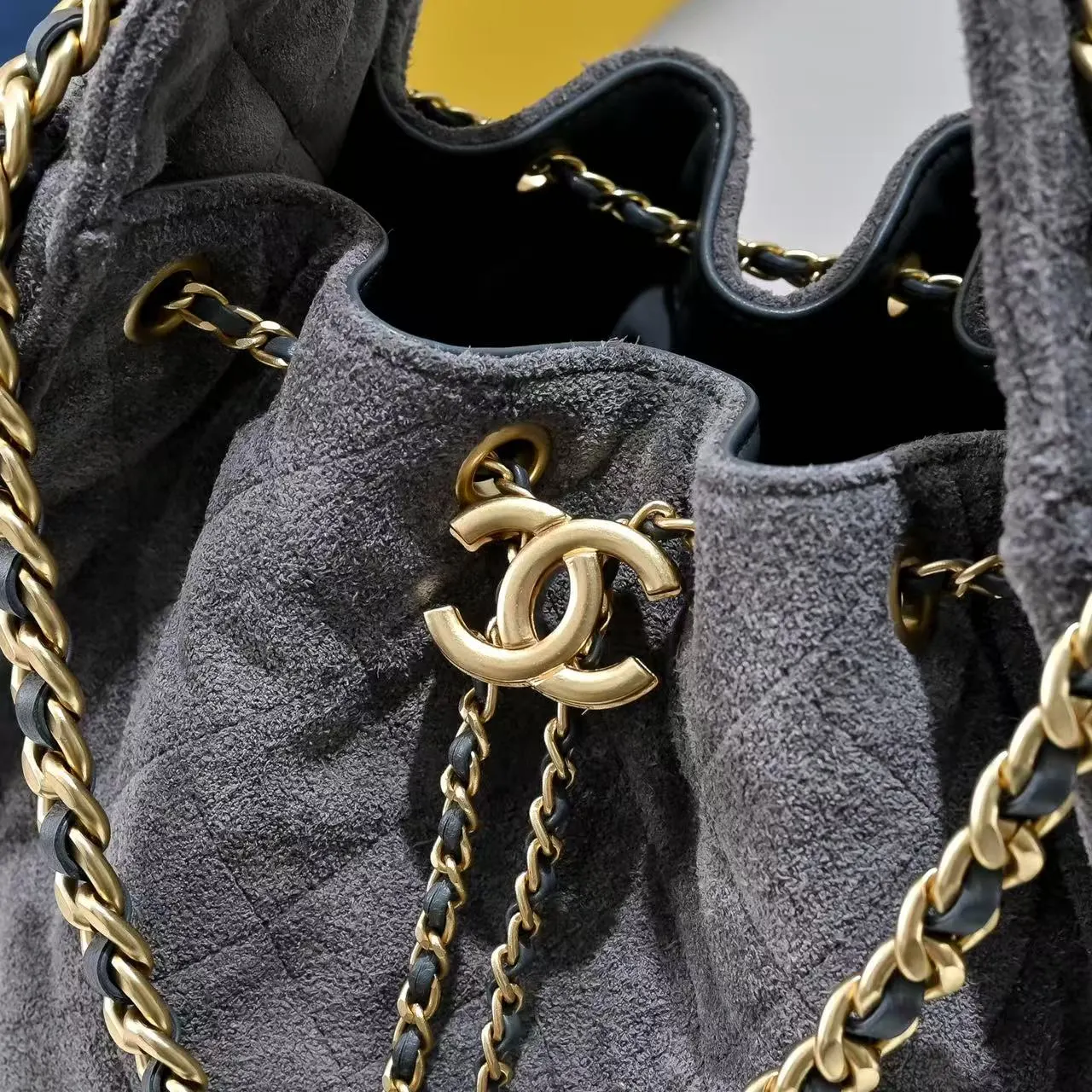 CHANEL Hobo 杏色 小牛皮 腋下包 復古腋下背款