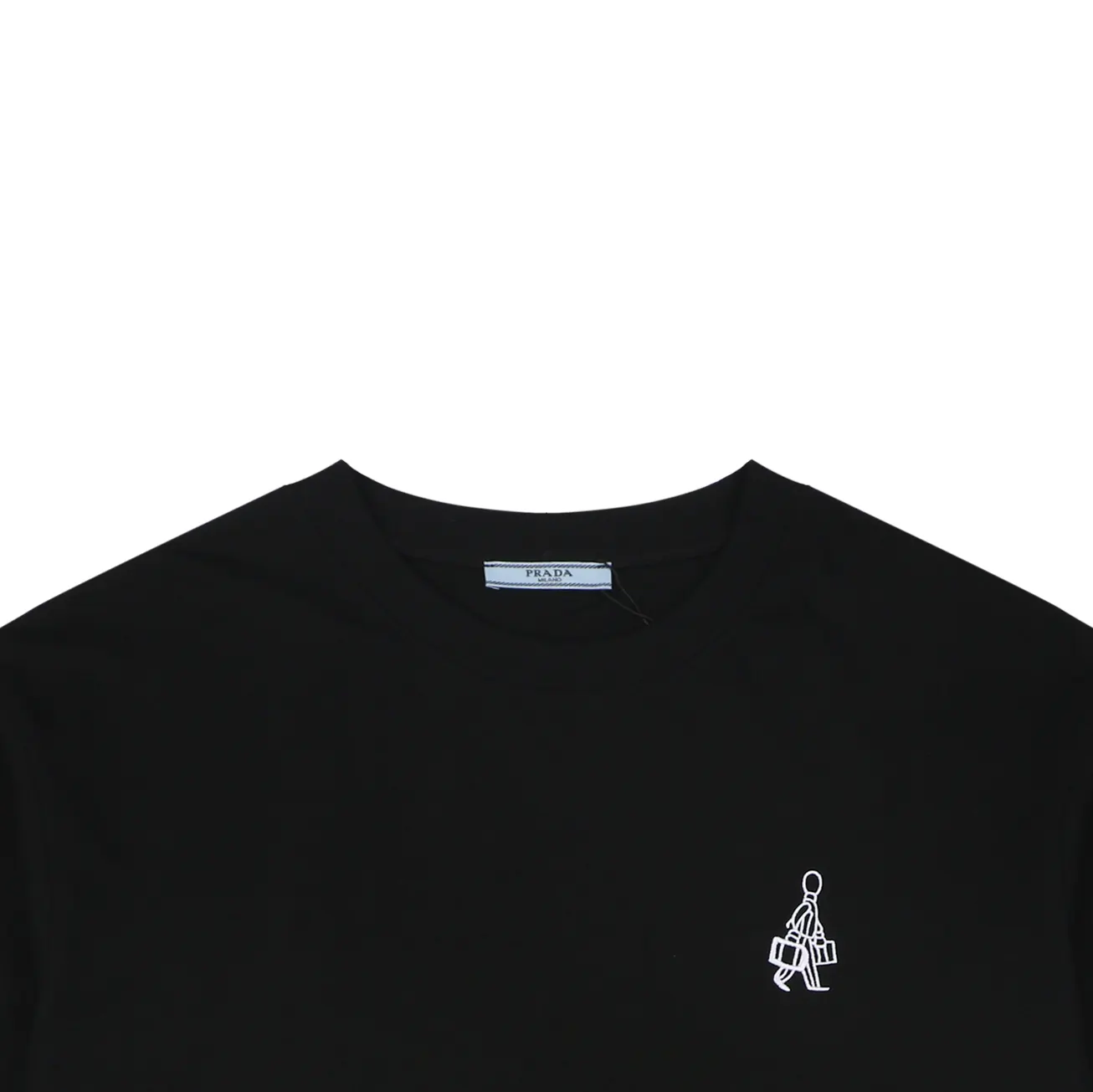 Prada 棉质 字母 刺绣 短袖T恤
