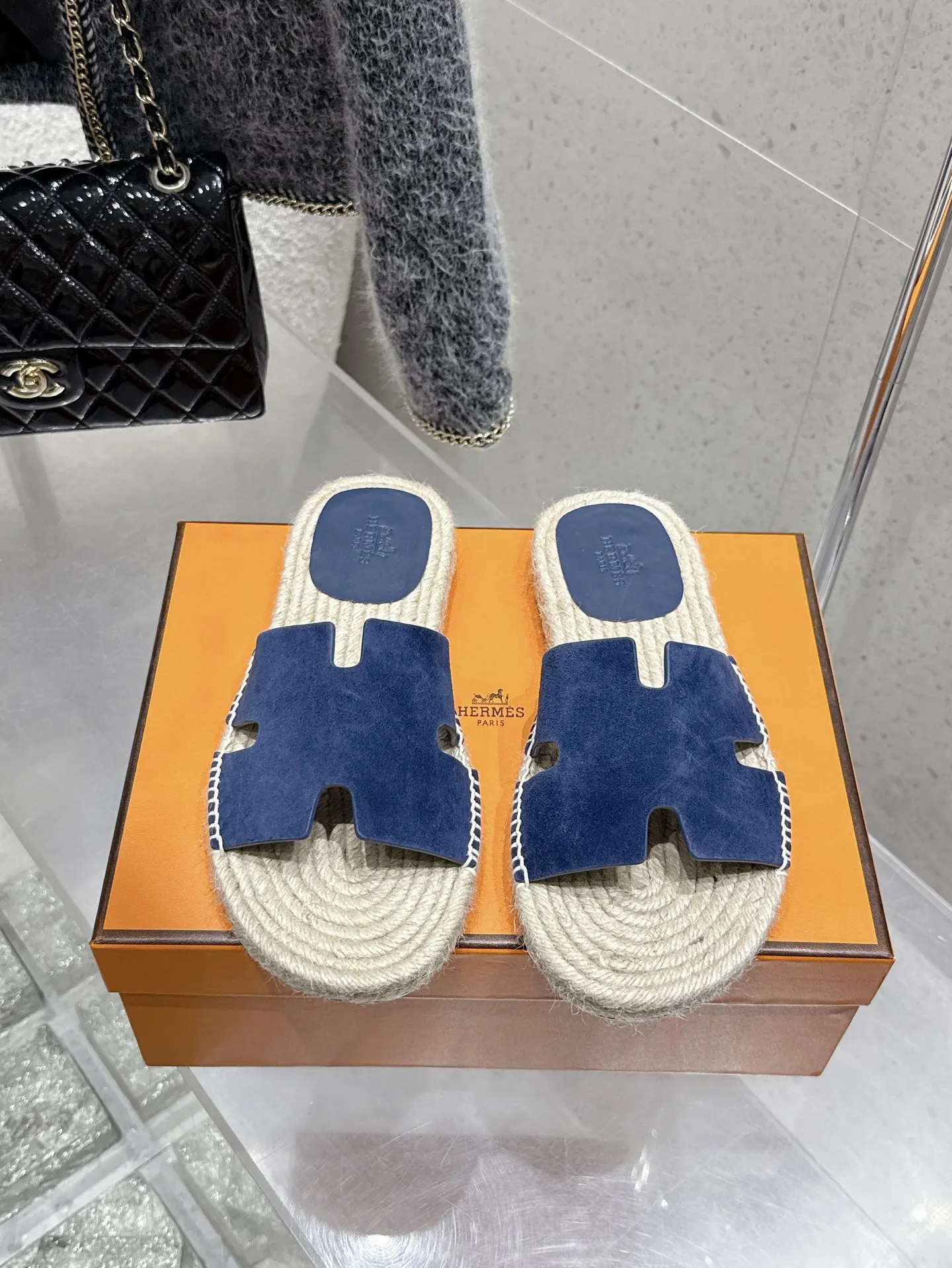 Hermès 牛皮 拖鞋 舒适