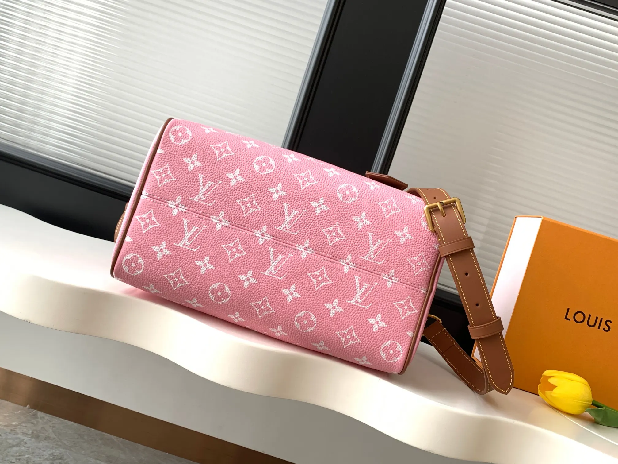 LV 粉色压纹Speedy手袋 迷你款｜ORBUYBAG 岚奢包高端时尚精品