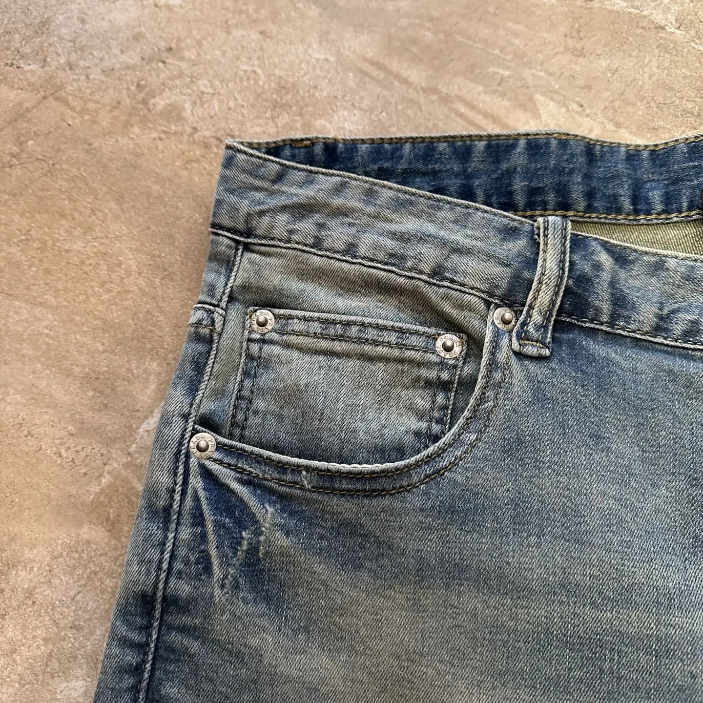 Prada 牛仔 三角标 字母 牛仔裤 休闲寬鬆 褲子