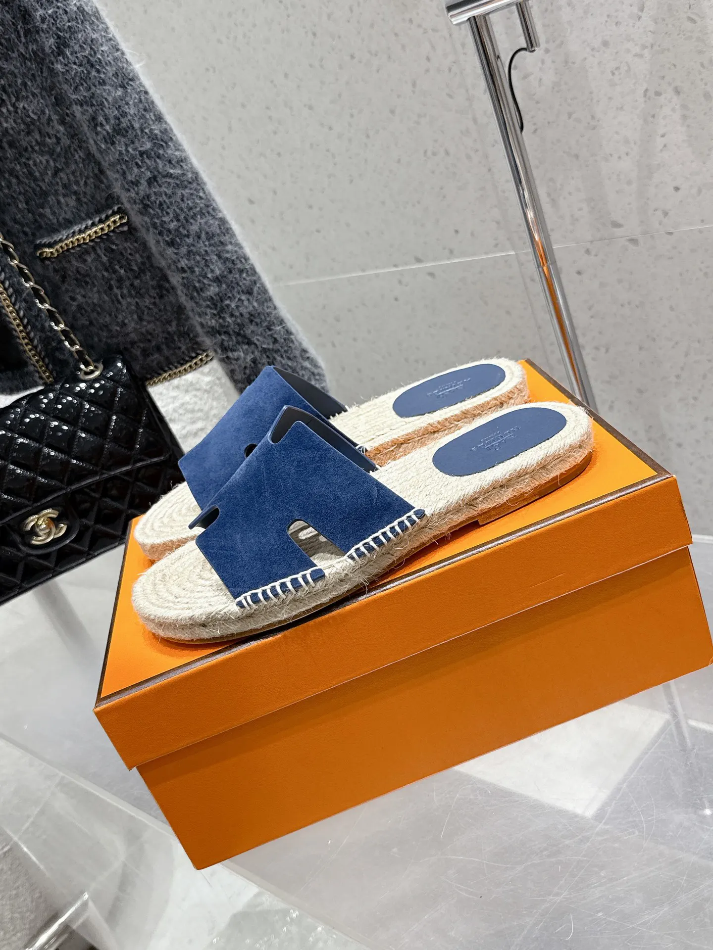 Hermès 牛皮 拖鞋 舒适