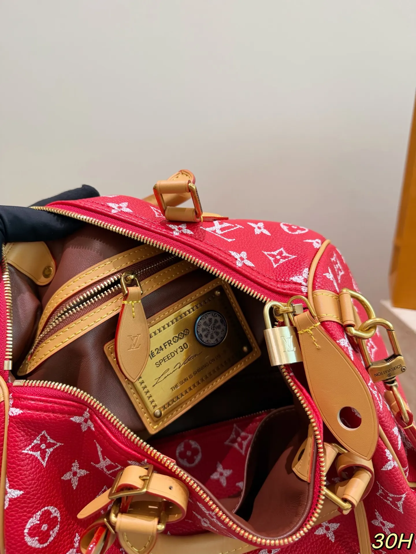 Louis Vuitton Speedy 红色 手提包 实拍款01