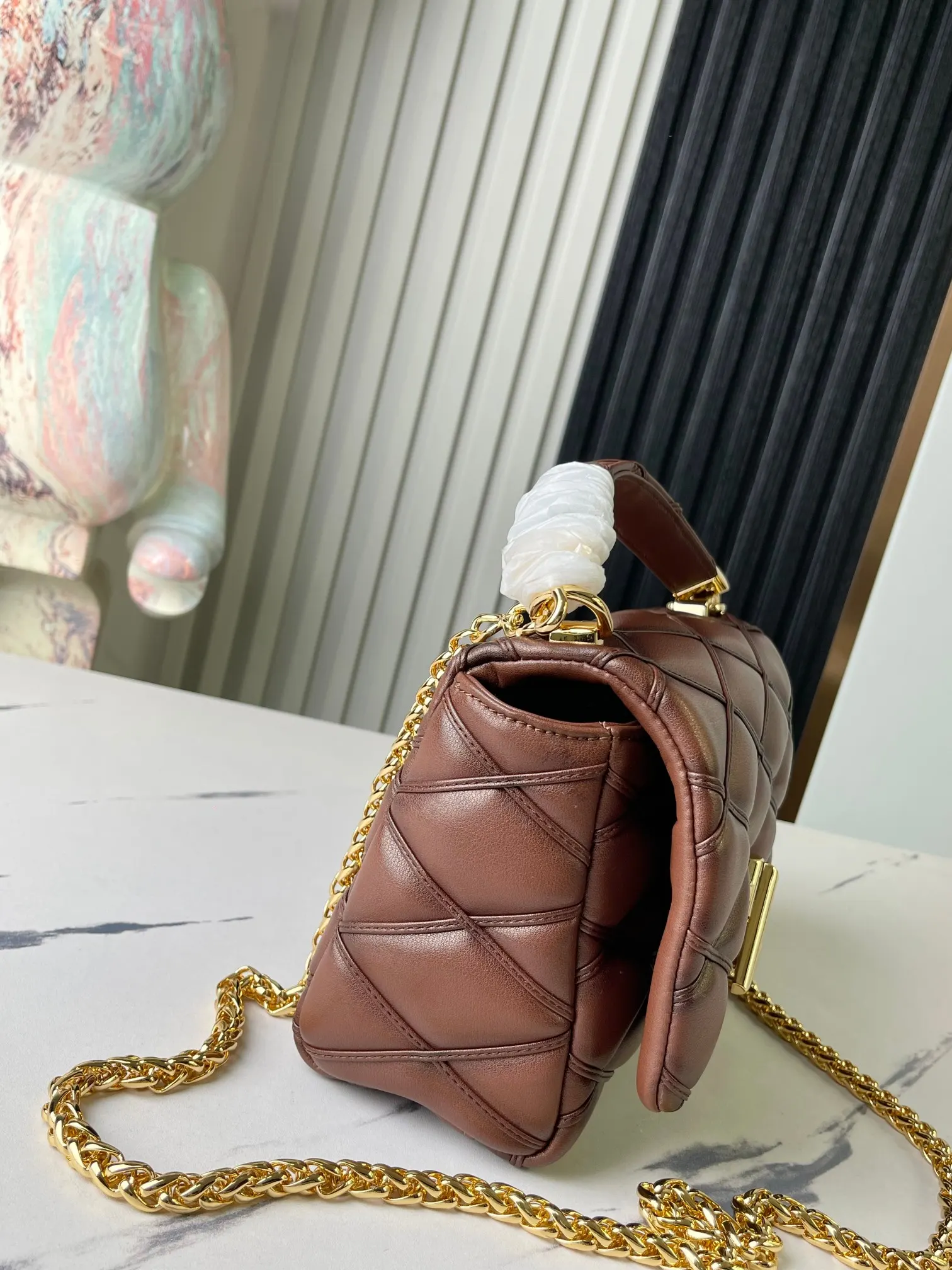 LV 焦糖色 羊皮 行李箱 旅行拉杆款 轻便出行款