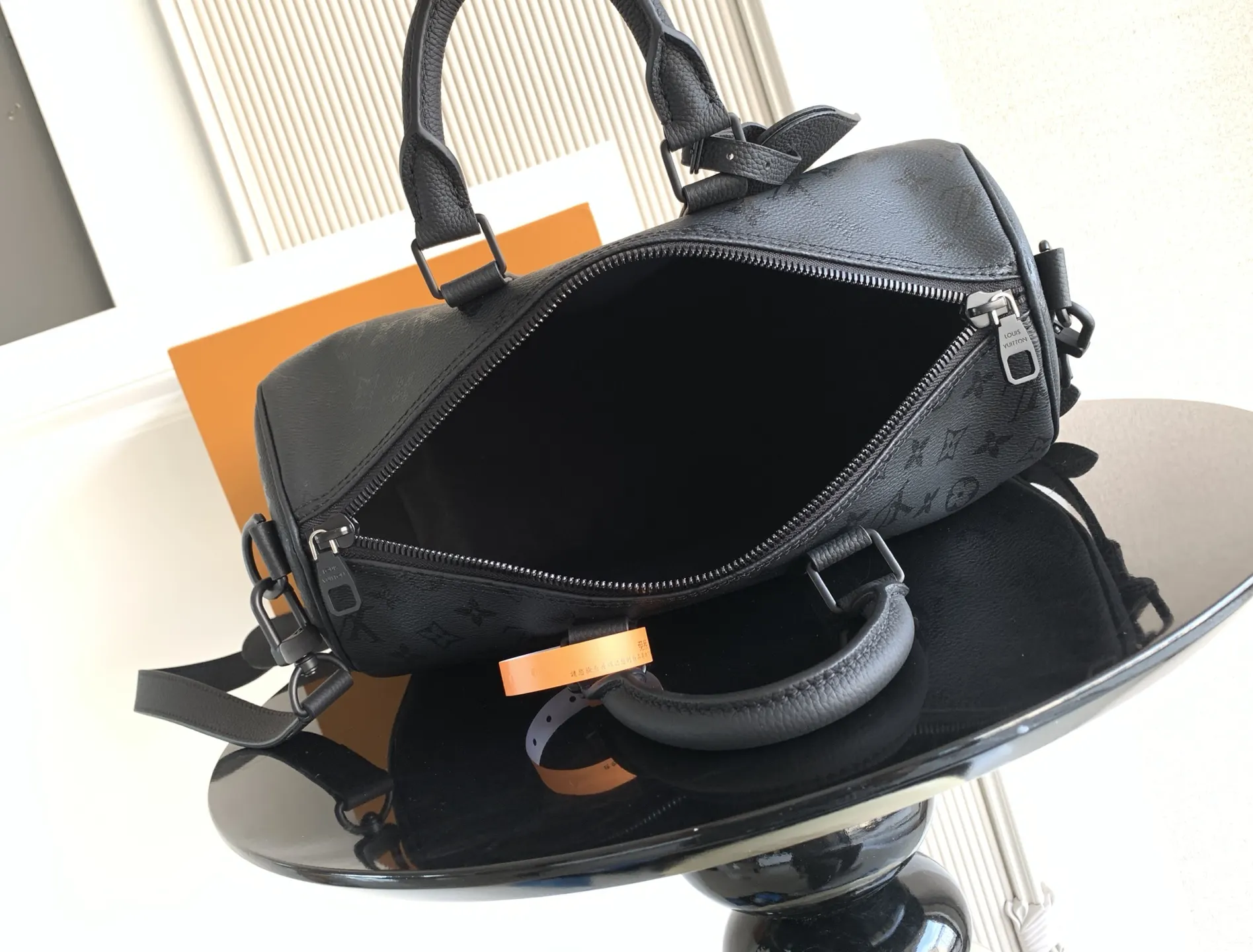 LV Black Embossed Travel Bag Image 8 LV Black Embossed Travel Bag Image 8
