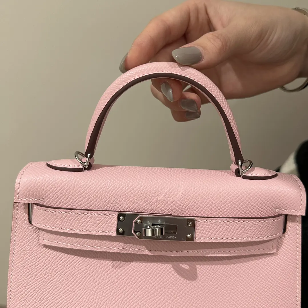 Kelly 模特上身展示 mini kelly Ros 手提包 通勤手提款