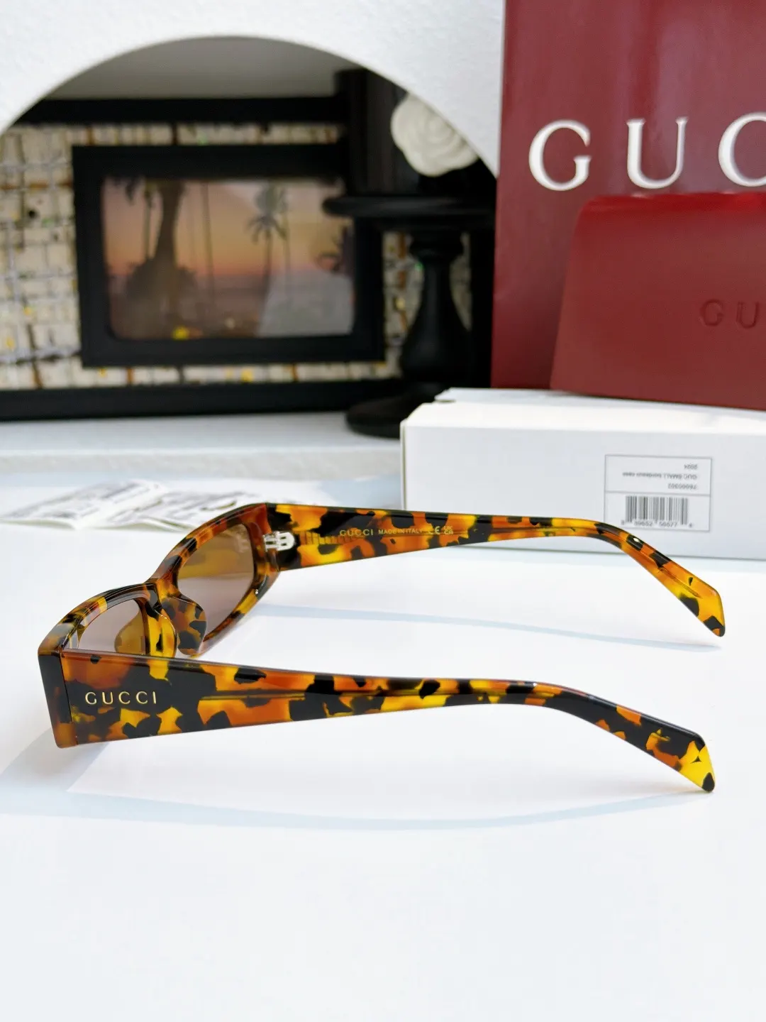Gucci Rectangular Sunglasses Black