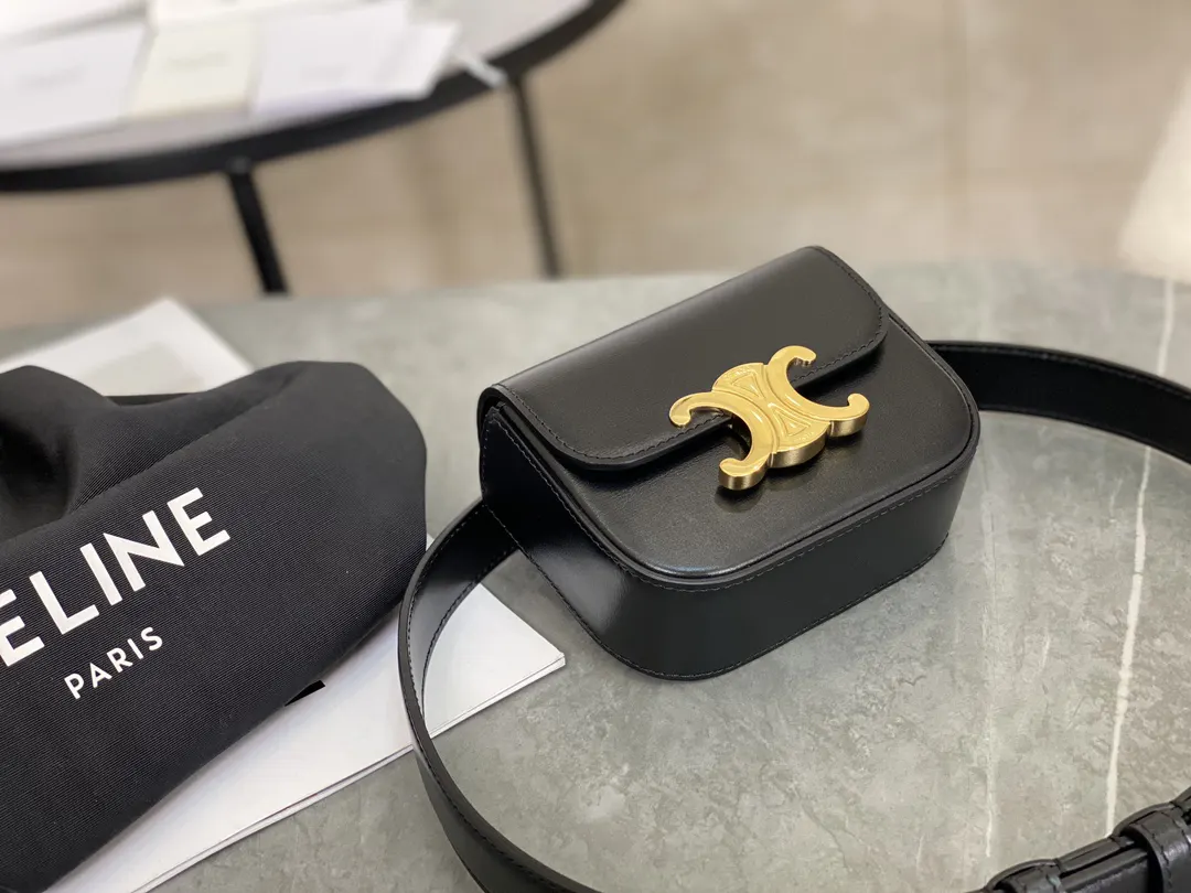 Celine 全皮黑 腰包 休闲腰包款