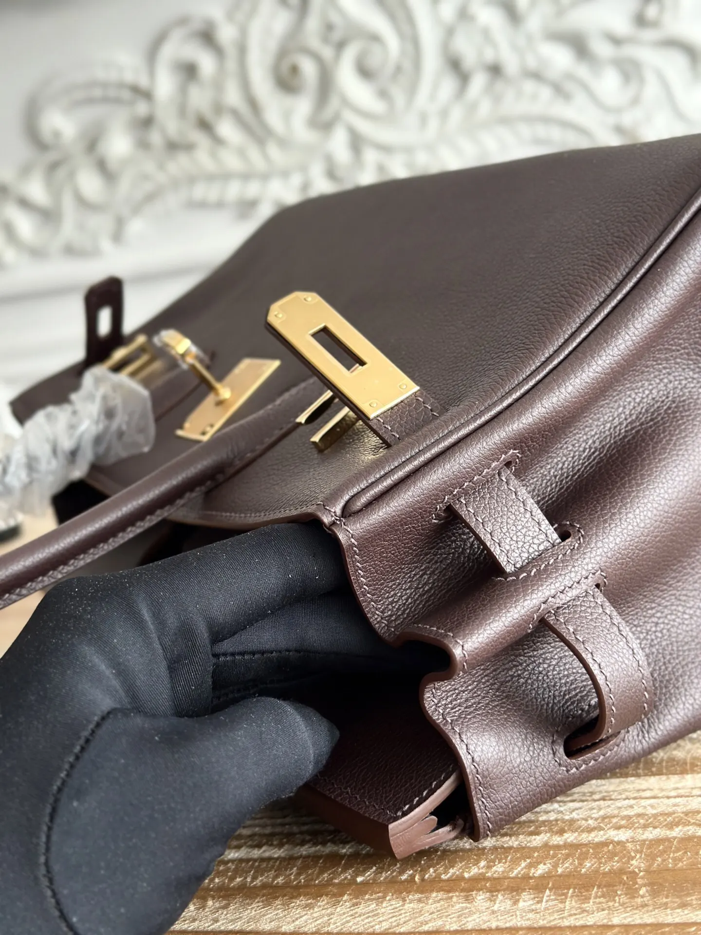 Hermès Birkin 酒红 单肩包 29cm