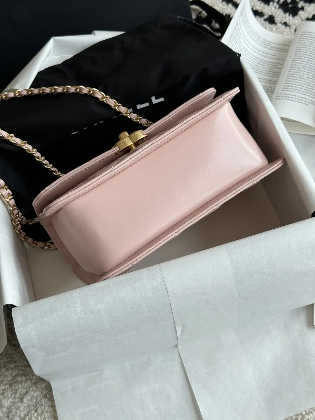 Gold Chain Bag Leather