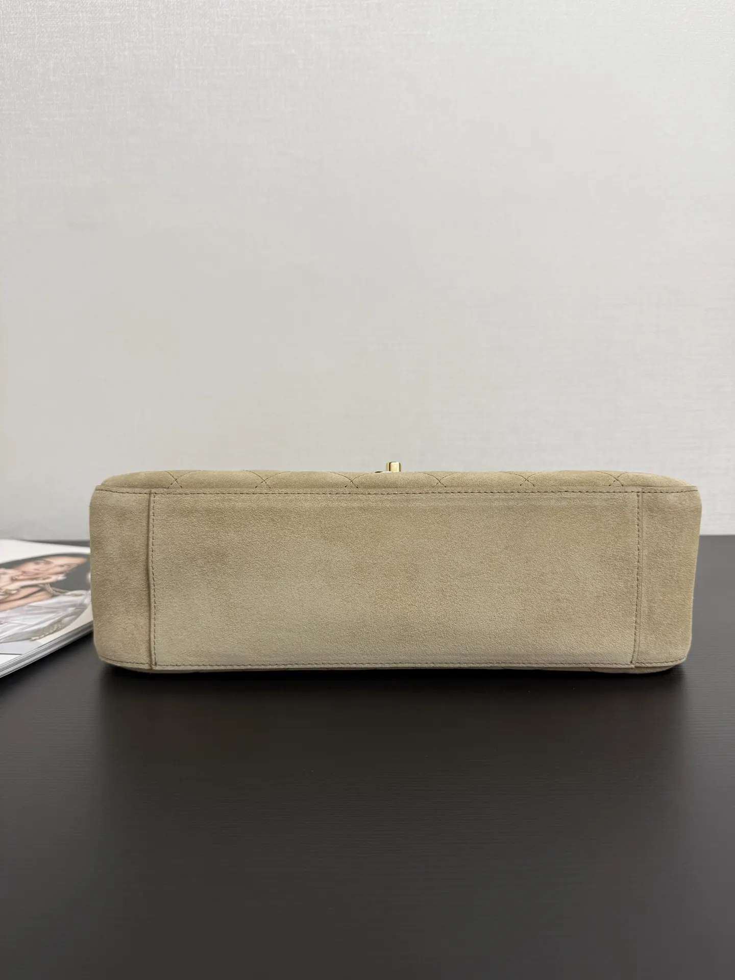 Beige Gold Chain Bag