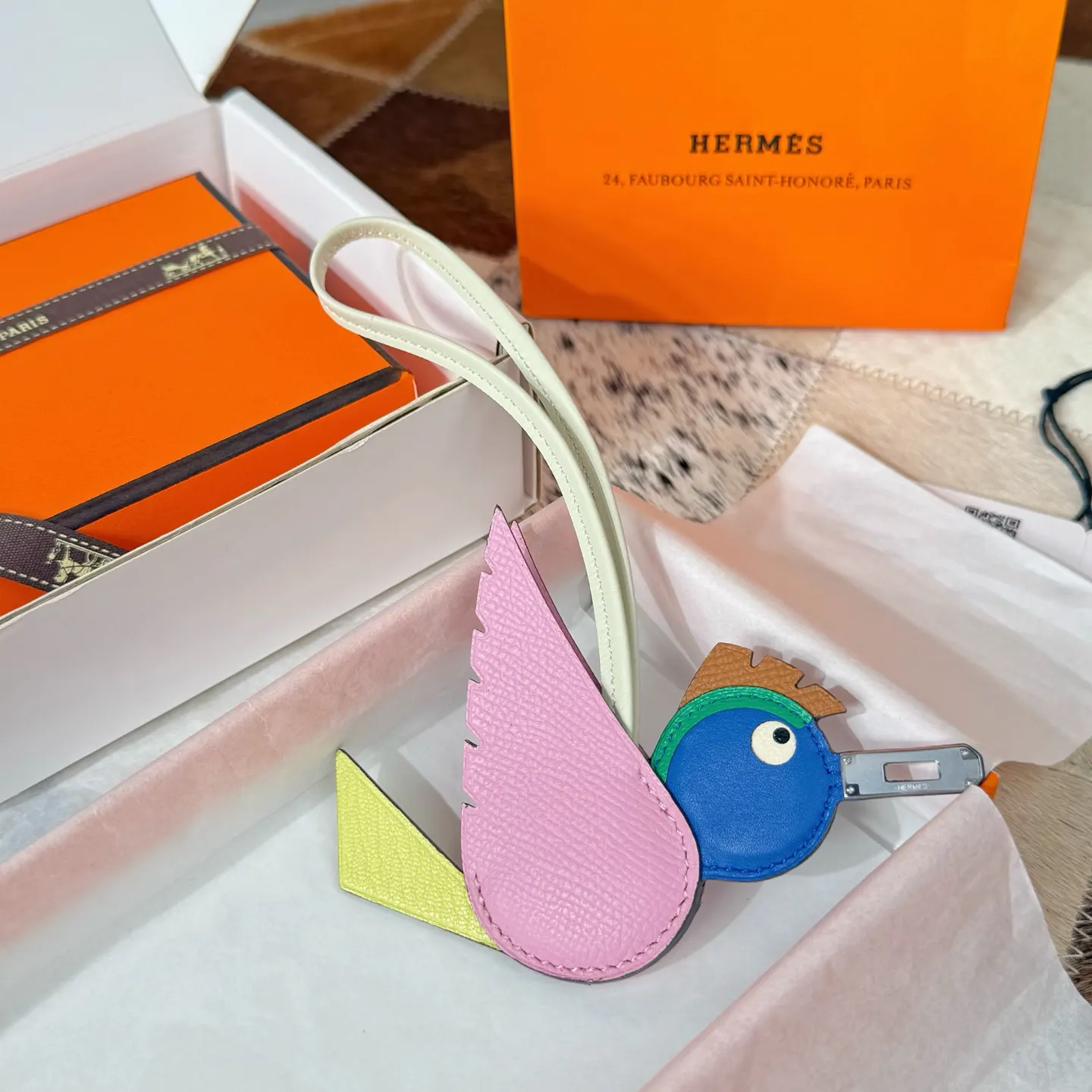 Hermès Epsom掌纹牛皮 挂件 精致配飾 吊墜