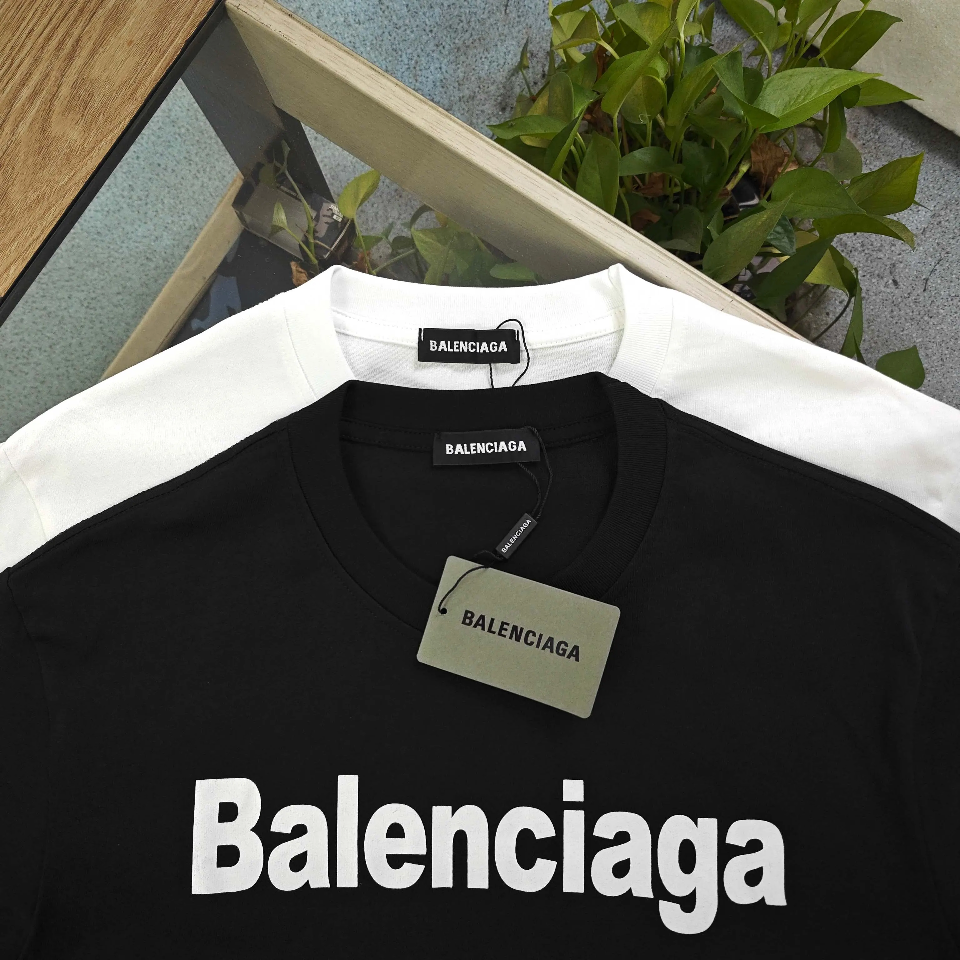 Balenciaga 黑色 纯棉 Logo 短袖T恤