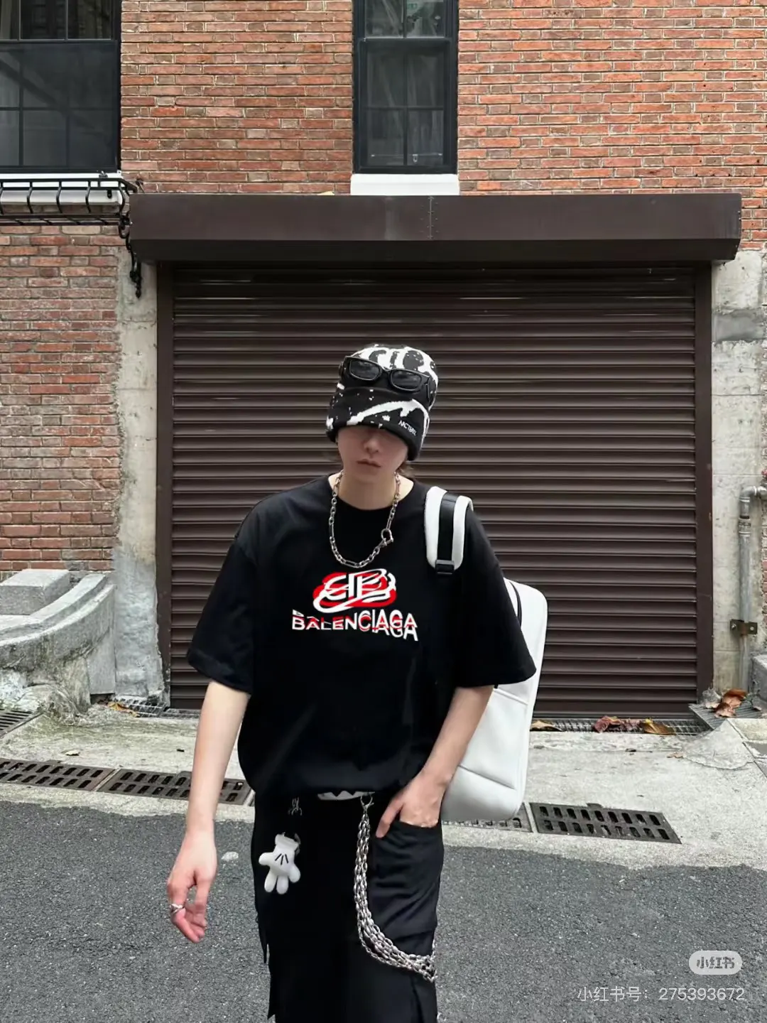 Balenciaga Bb Layered Logo Graphic Crew Neck T-Shirt In Black