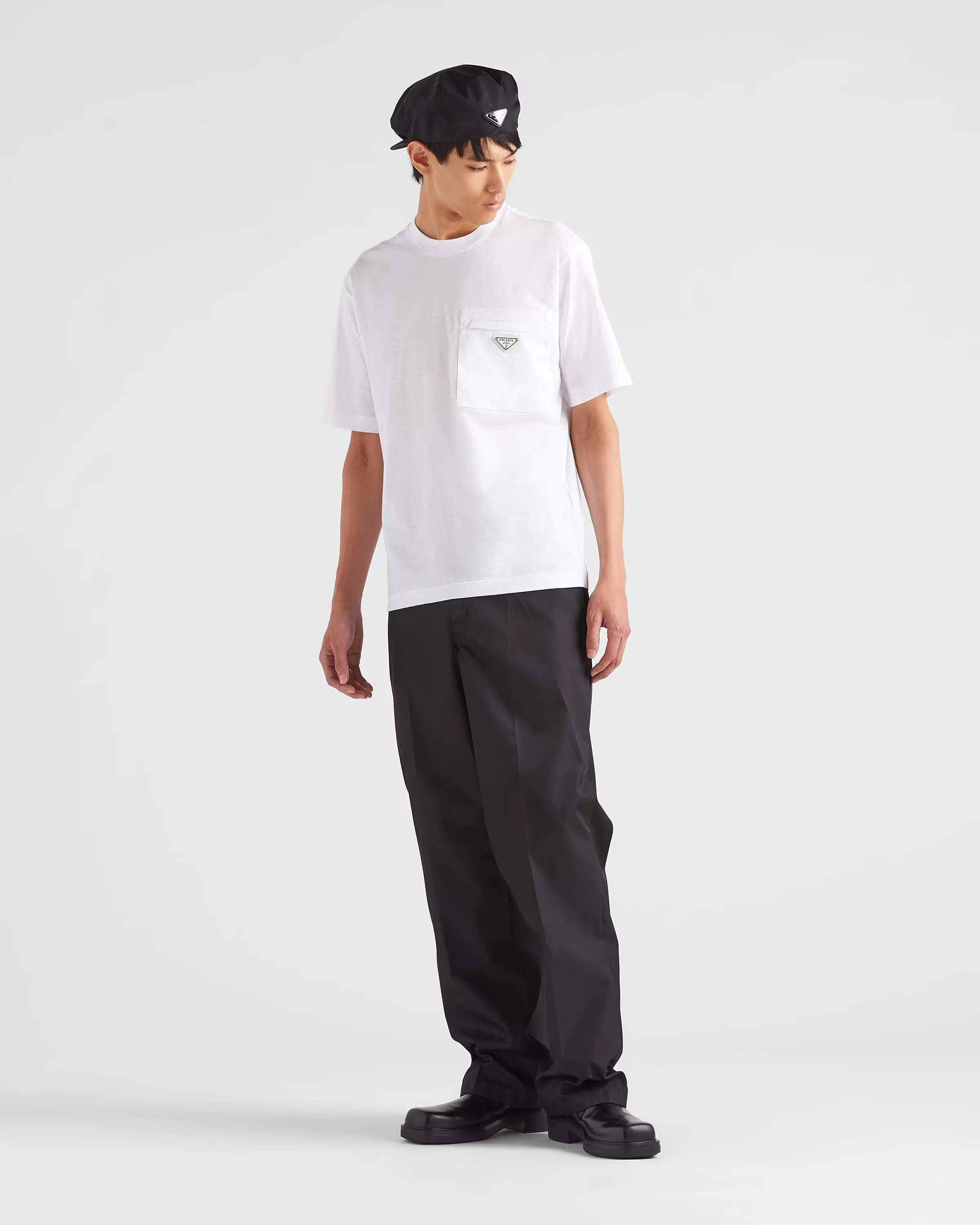Prada T-Shirt Cotton Triangle Logo