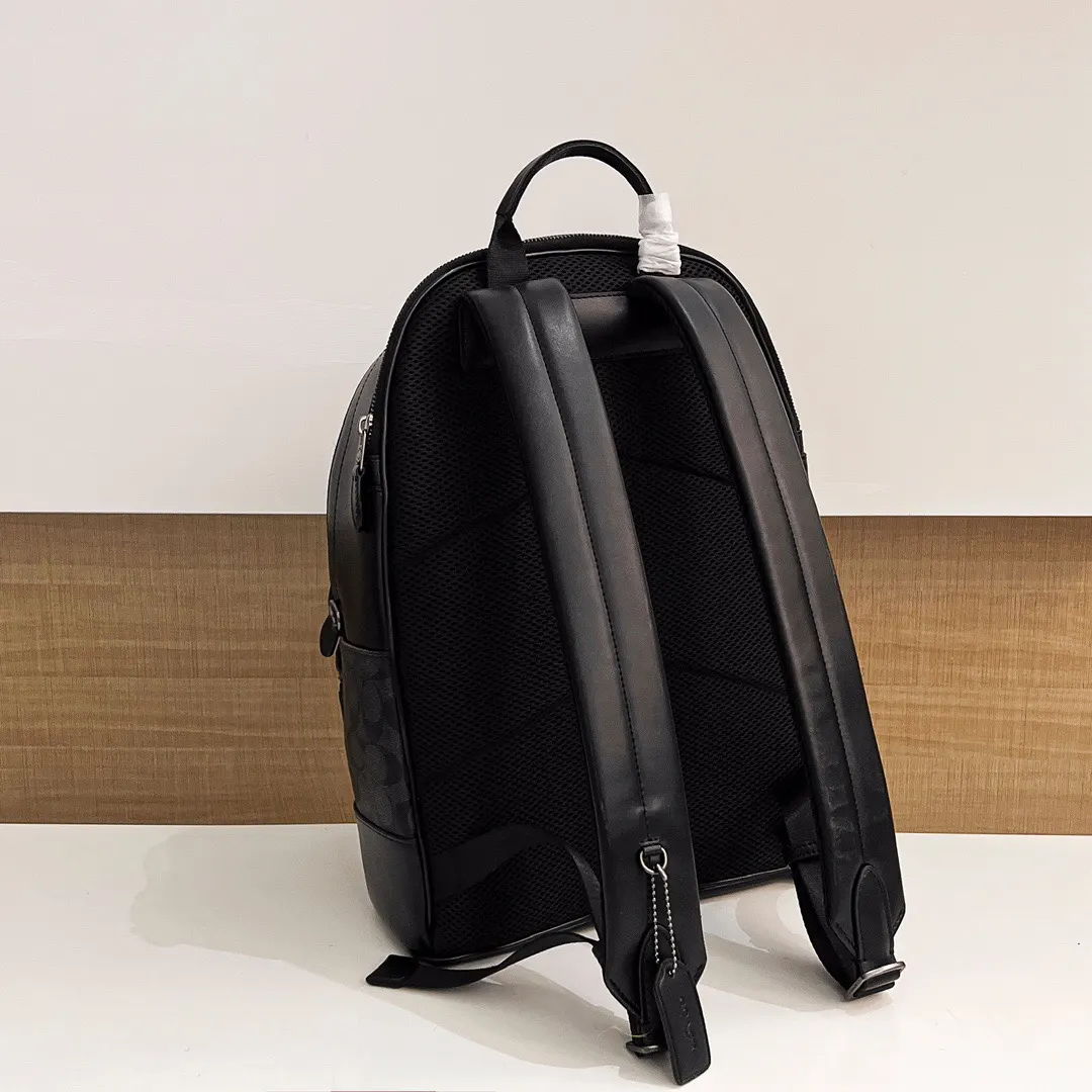 Coach 老花 牛皮 男士雙肩 雙肩包 实用雙肩款