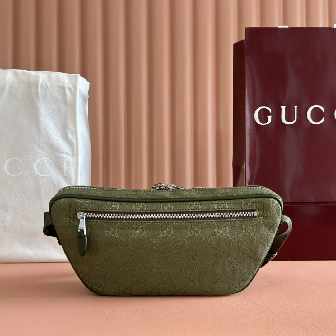 Gucci Green Belt Bag Casual Canvas
