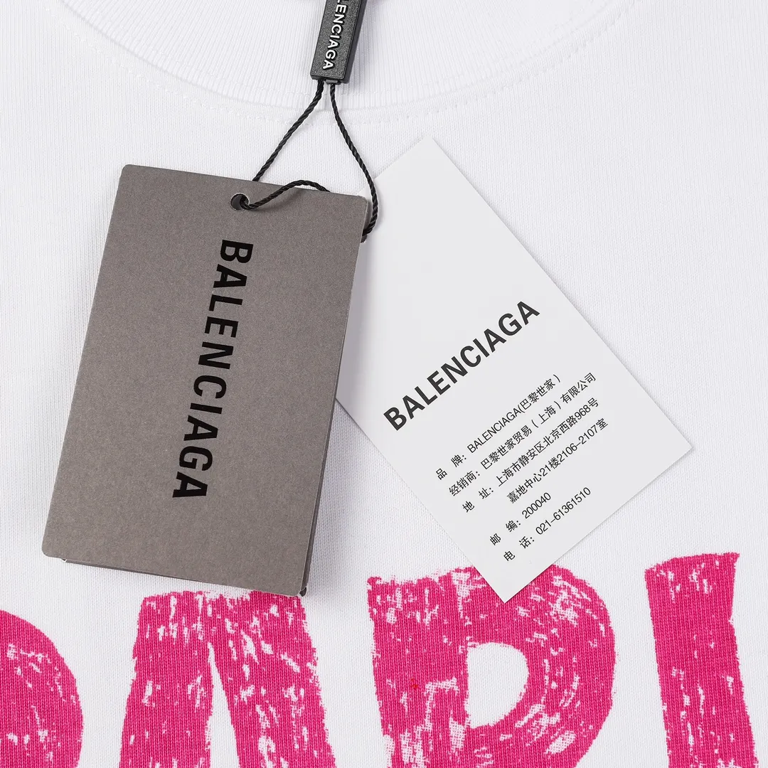 Balenciaga 黑色 短袖T恤 宽松休闲
