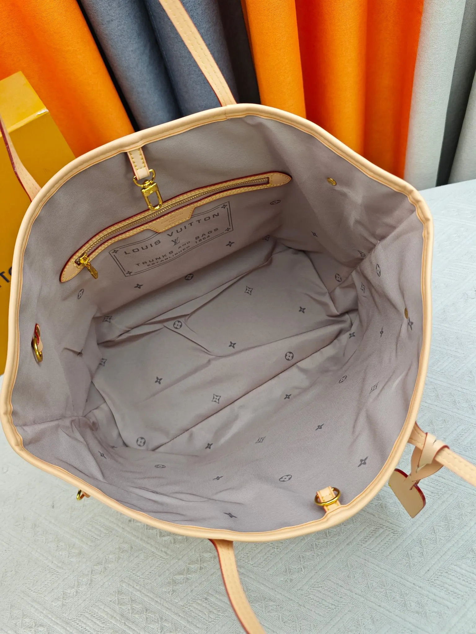 Neverfull 老花 牛仔 牛皮 收纳包 旅行收纳款