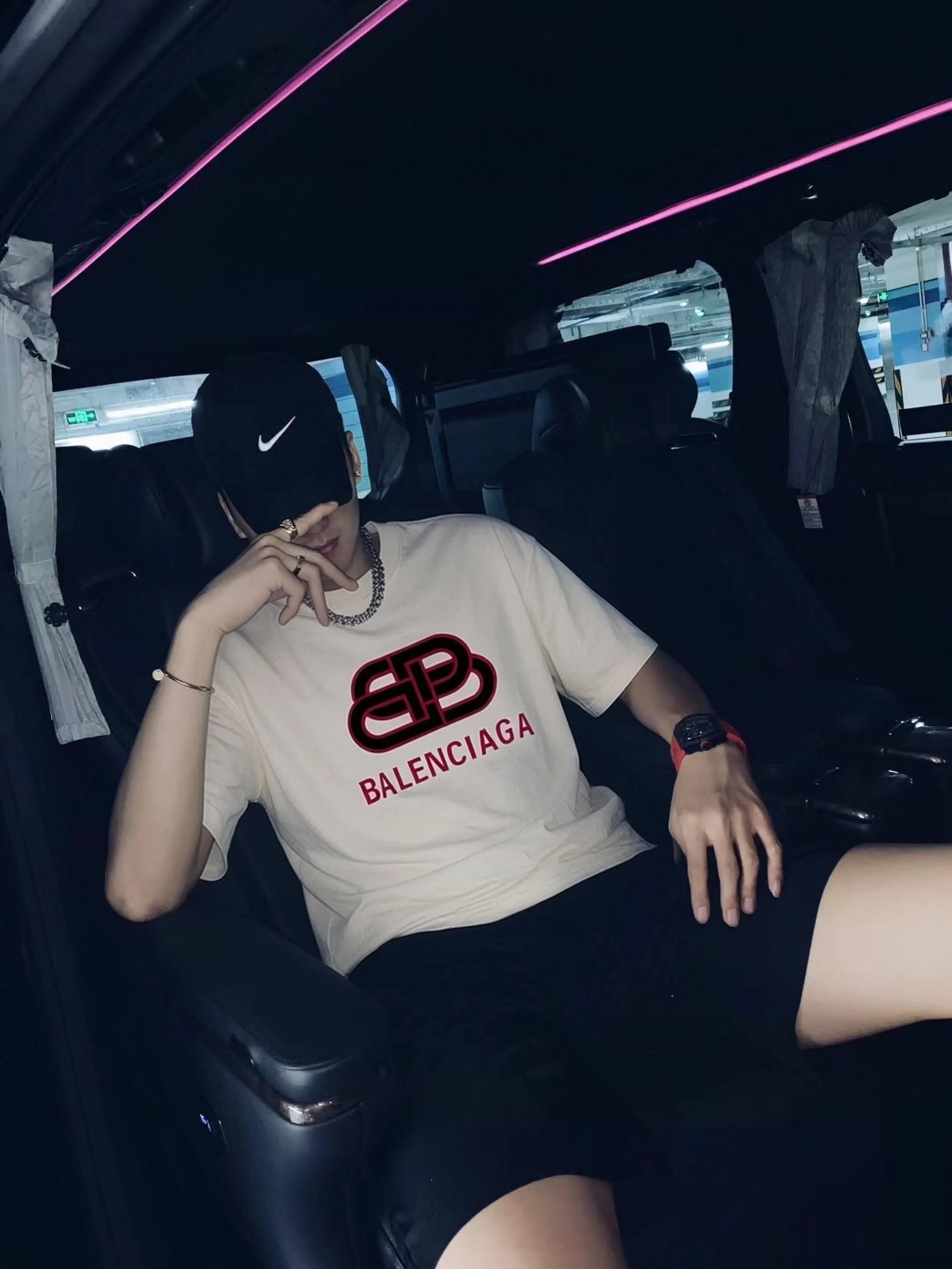 Balenciaga Black Logo Short Sleeve T-Shirt Street