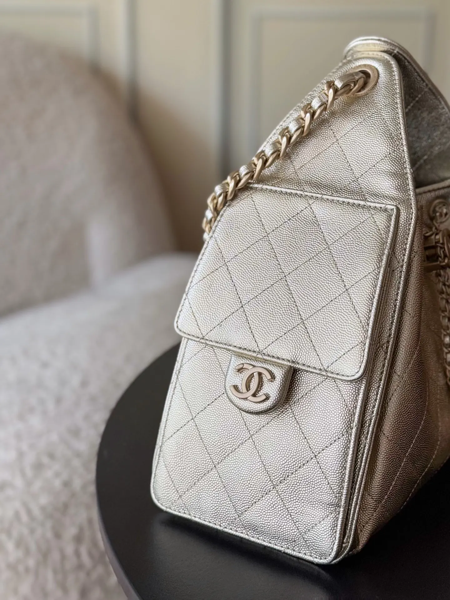 CHANEL Hobo 牛皮 腋下包 復古腋下背款