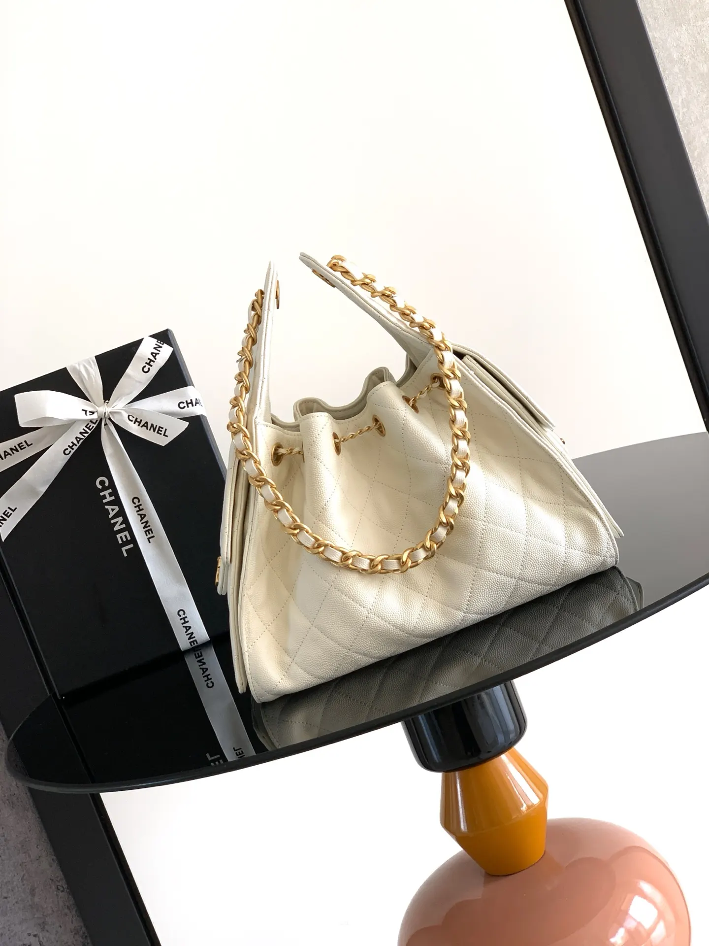CHANEL Hobo 牛皮 腋下包 复古腋下背款
