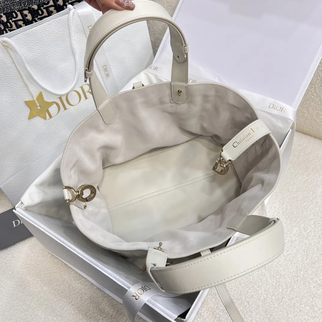 White Tote Bag Leather