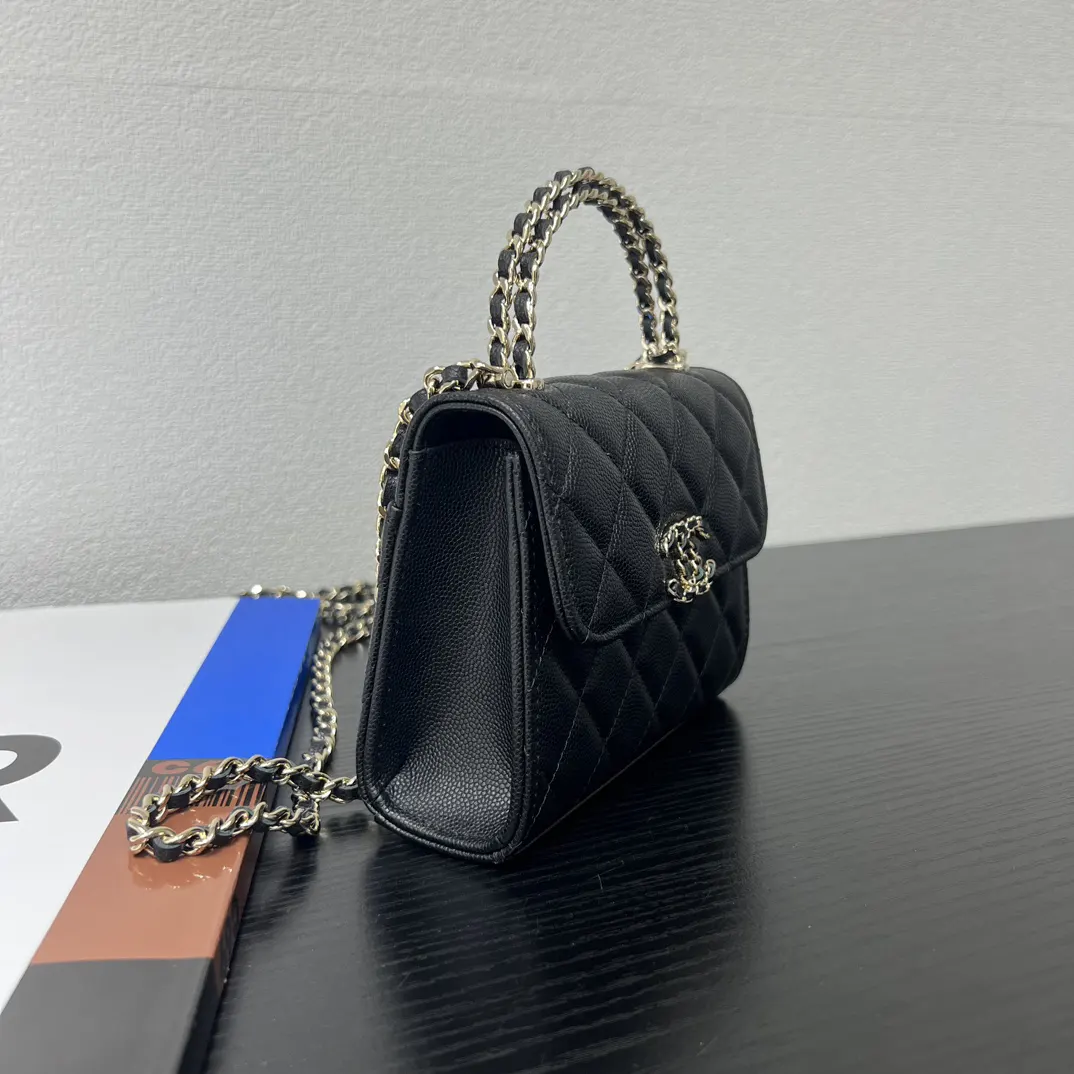Chanel Cowhide Kelly Handle Bag Hand Crossbody