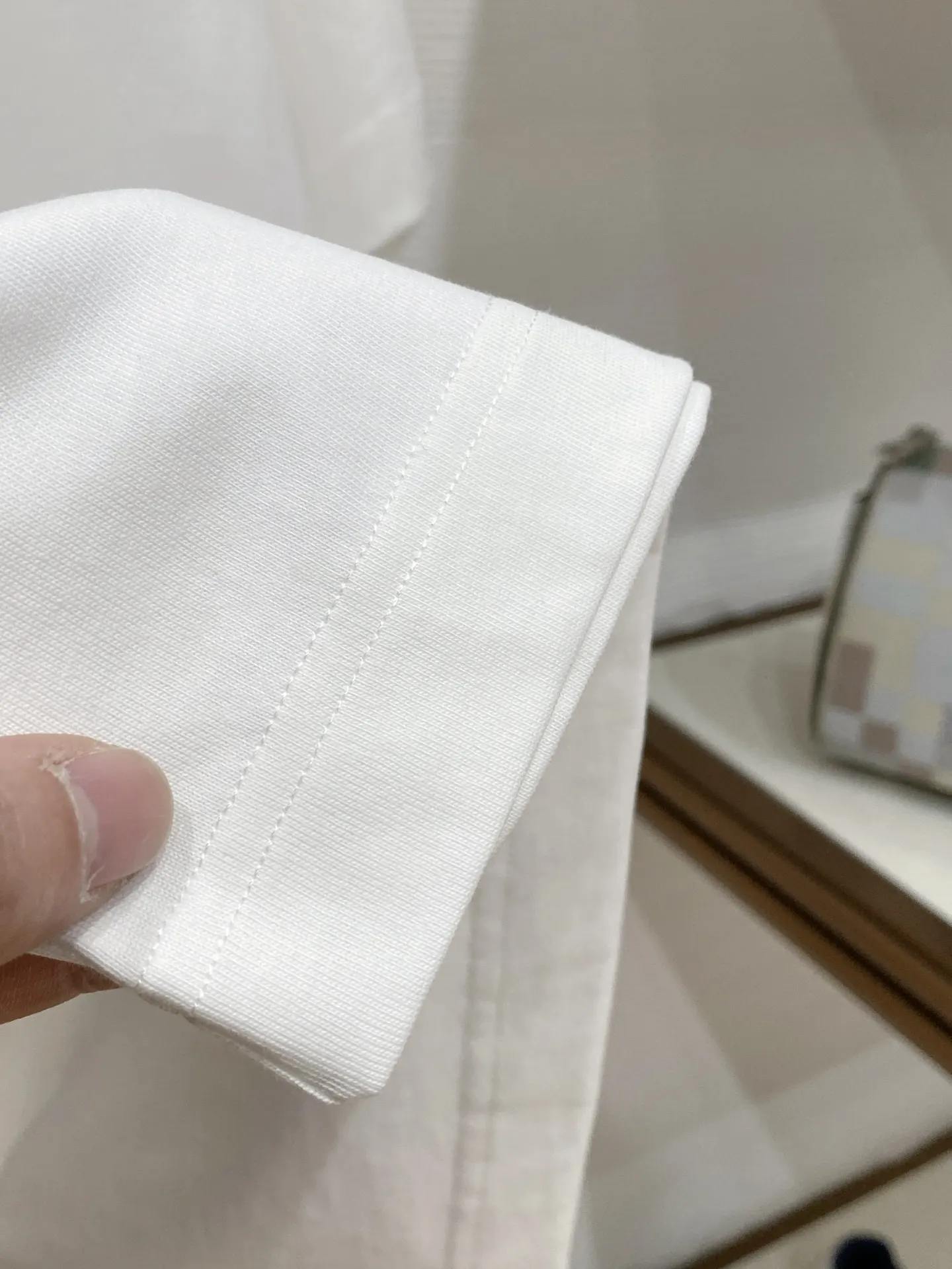 Dior White Panelled Short Sleeve T-Shirt