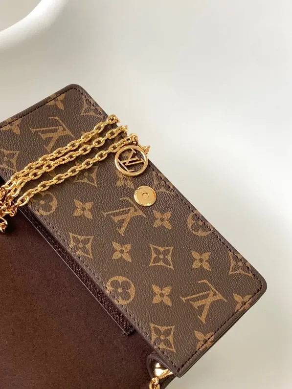 LV 帆布 链条包 精致链条款