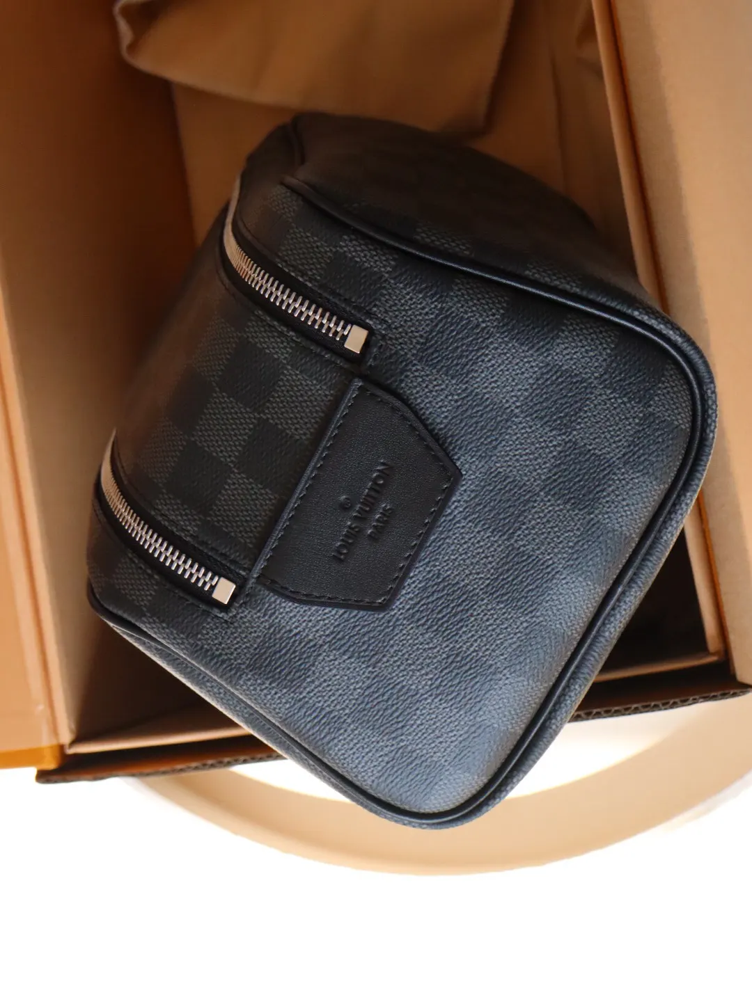 Monogram Cosmetic Pouch Leather